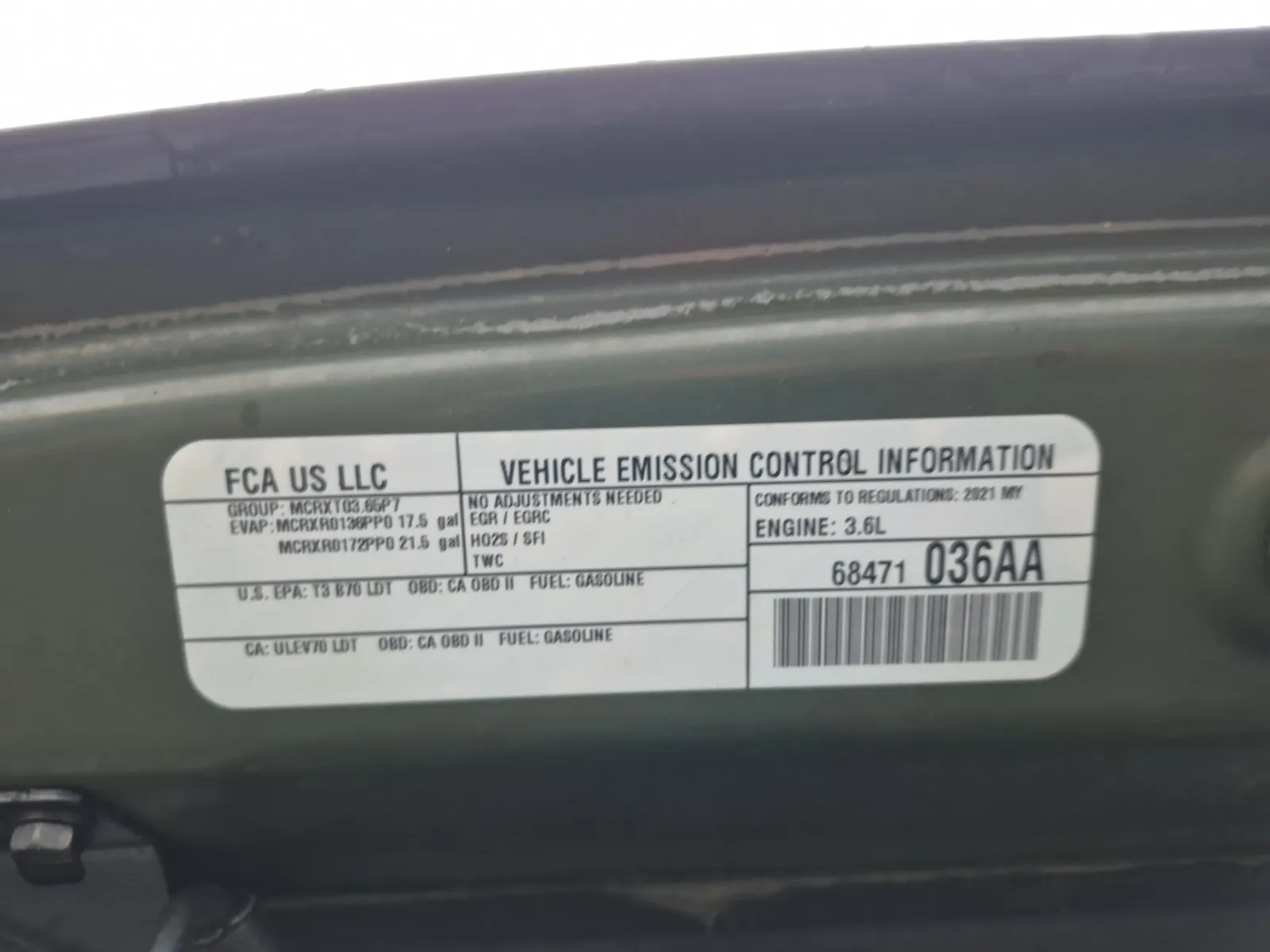 Emission Sticker Photo