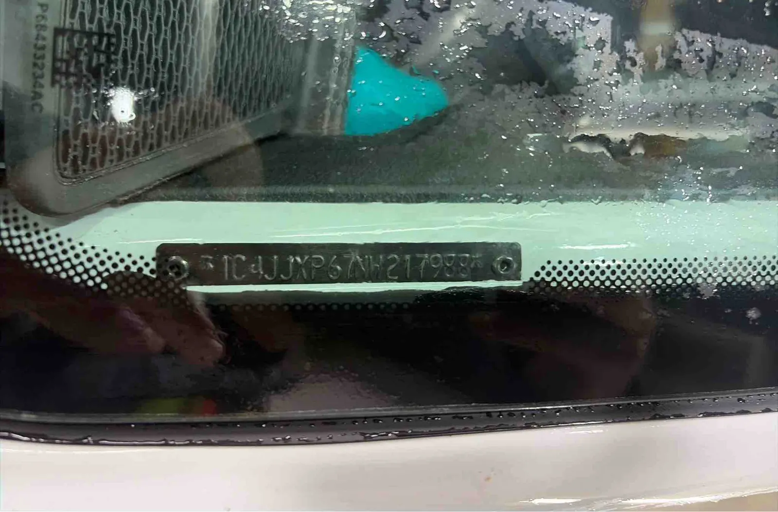 Dash VIN Plate Photo