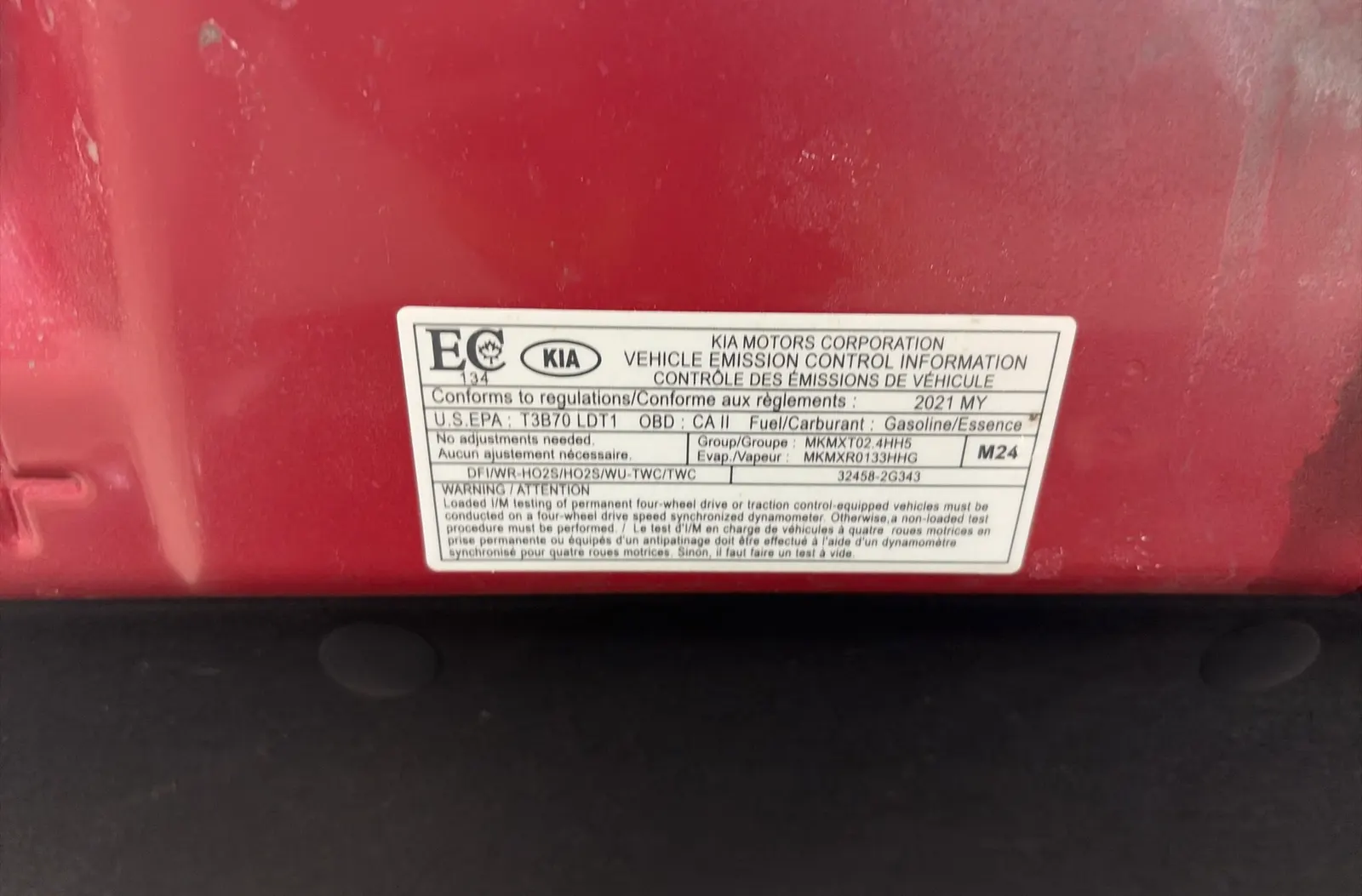 Emission Sticker Photo