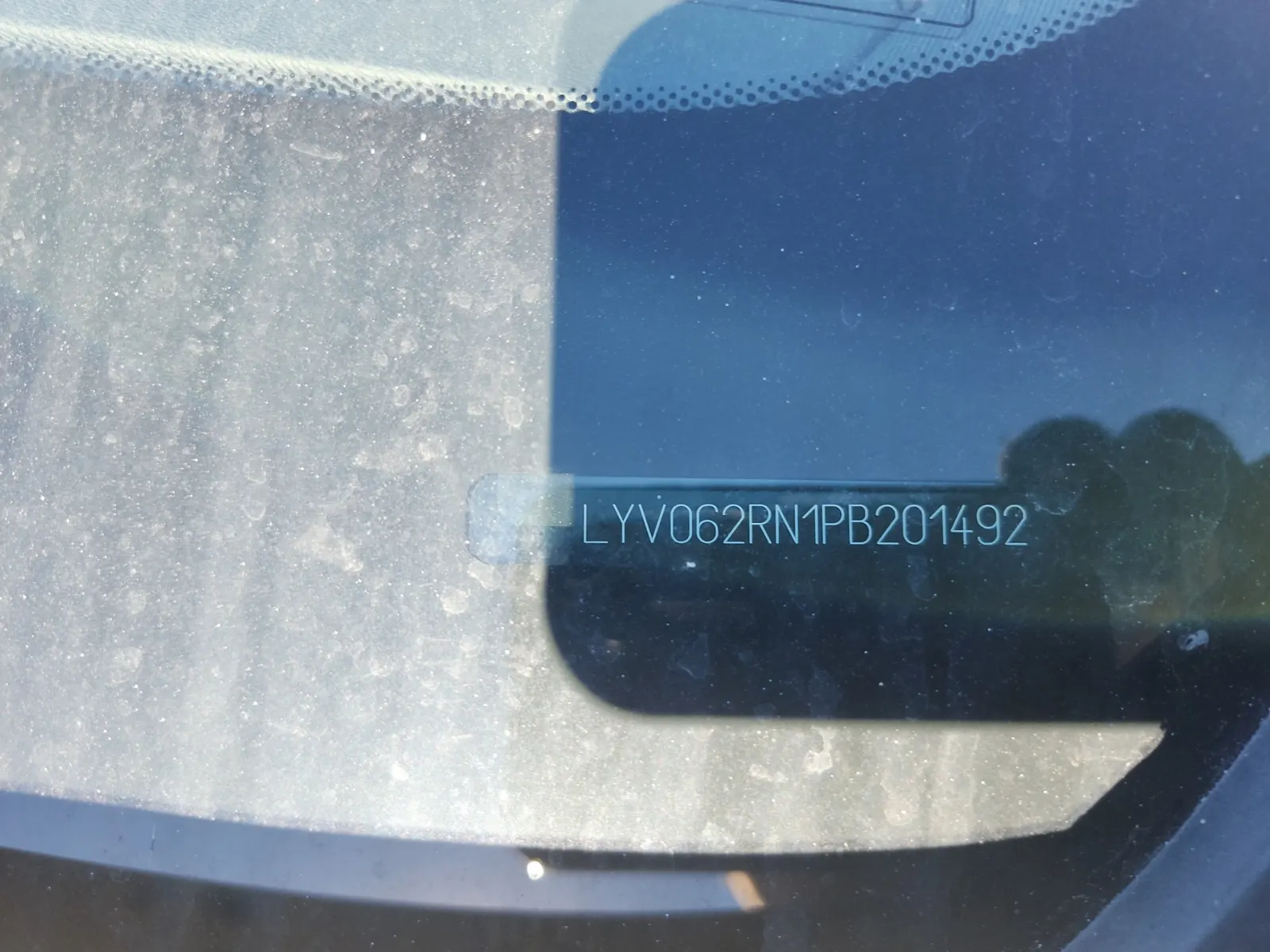 Dash VIN Plate Photo