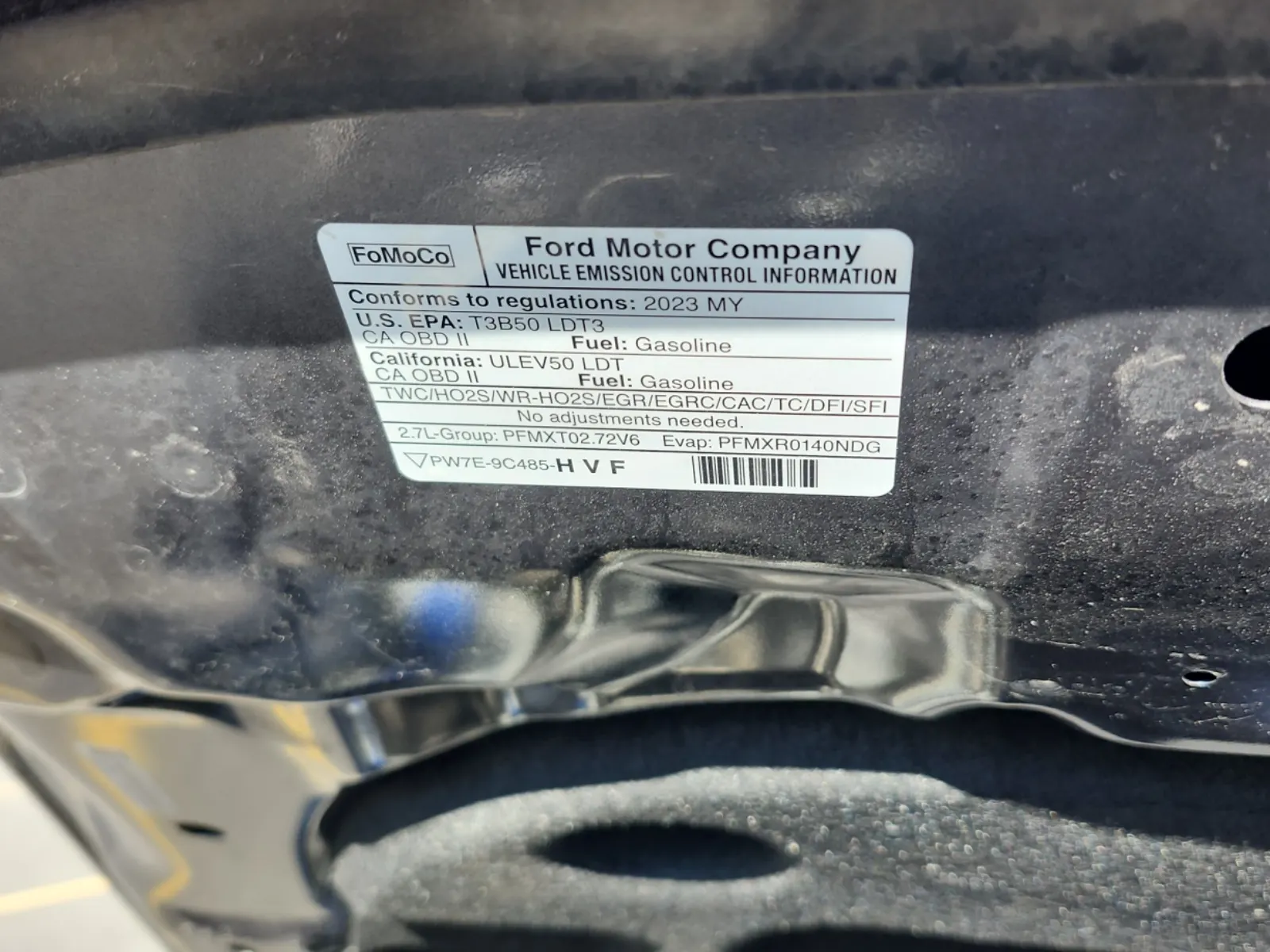 Emission Sticker Photo