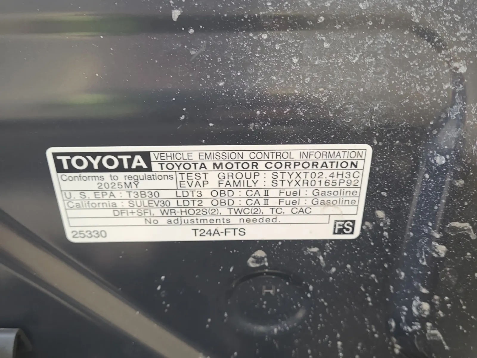 Emission Sticker Photo