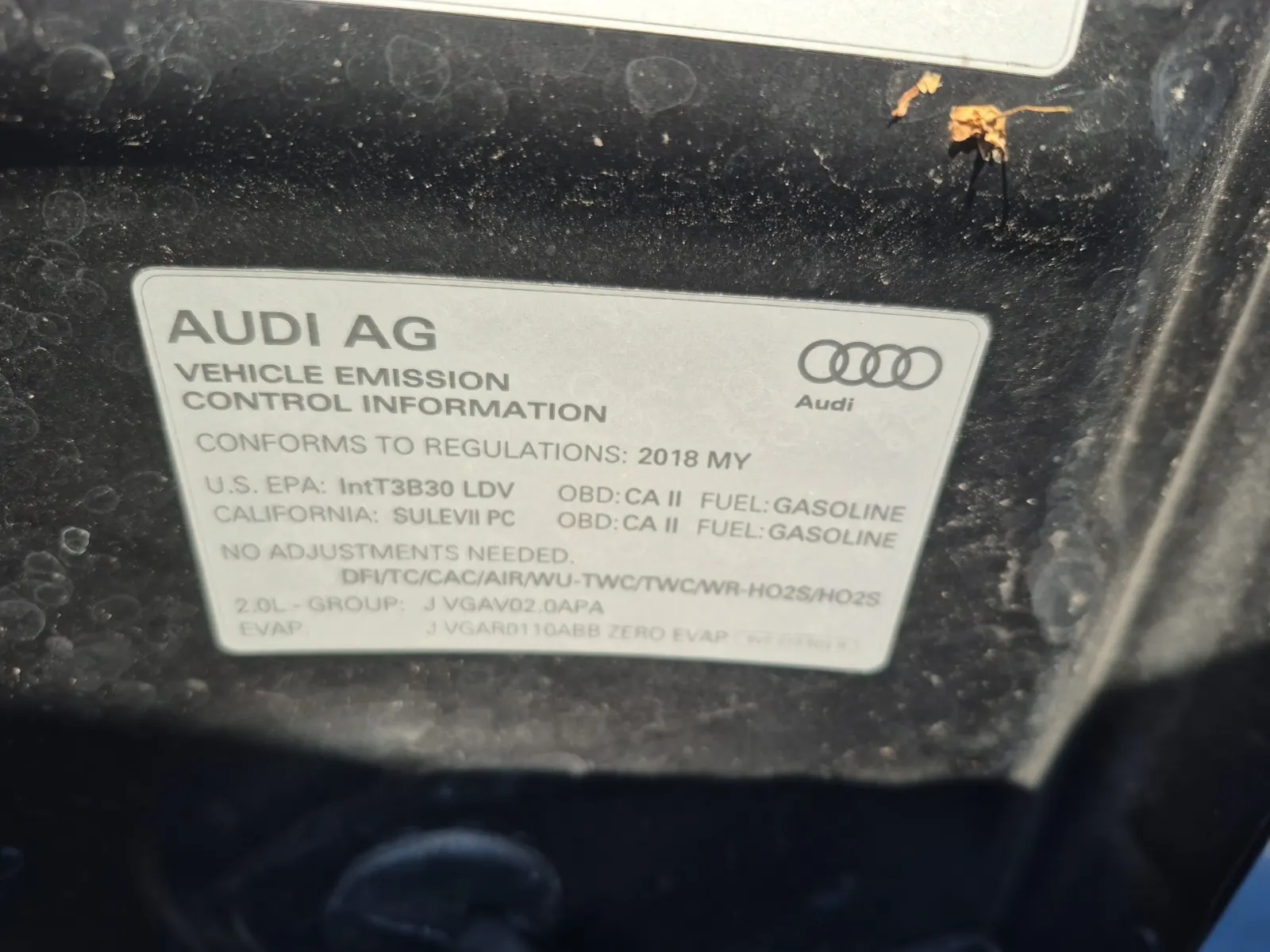 Emission Sticker Photo