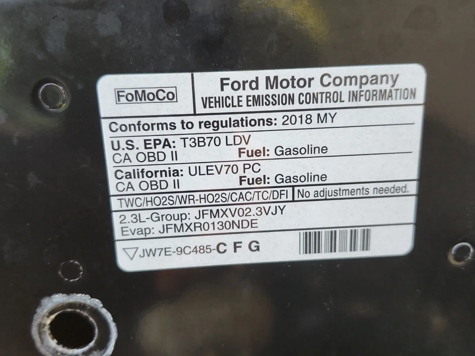 Emission Sticker Photo