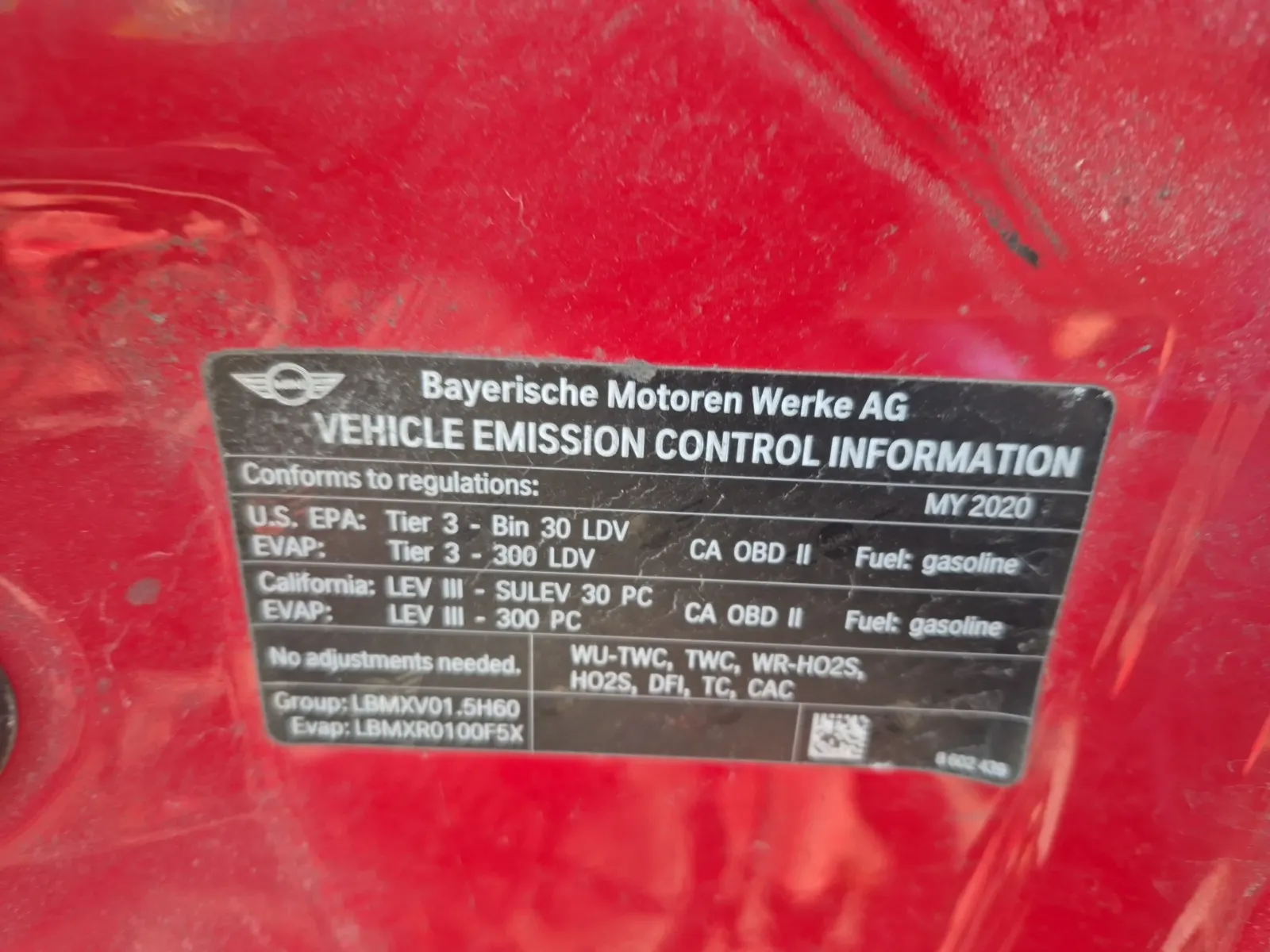 Emission Sticker Photo