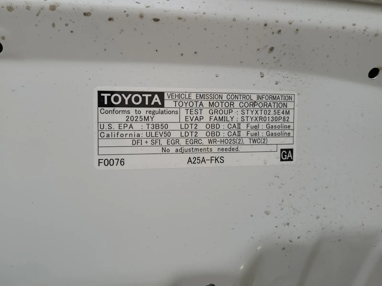 Emission Sticker Photo