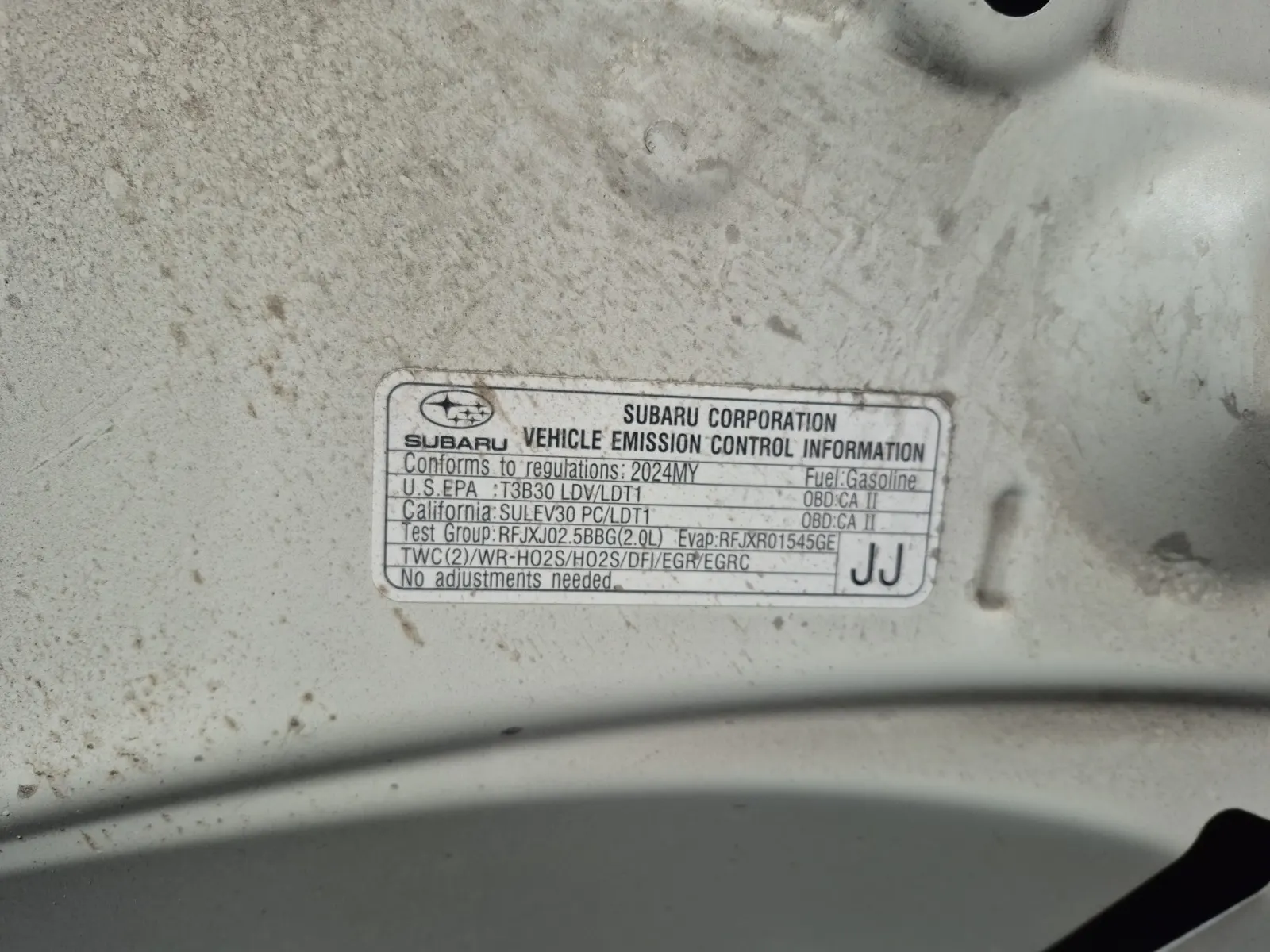 Emission Sticker Photo