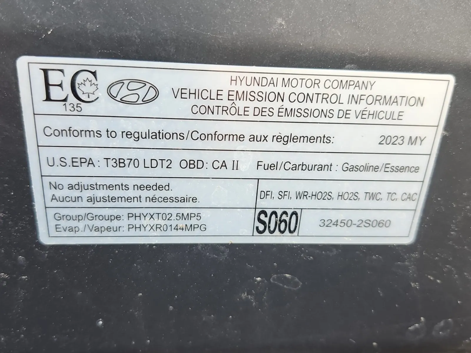Emission Sticker Photo