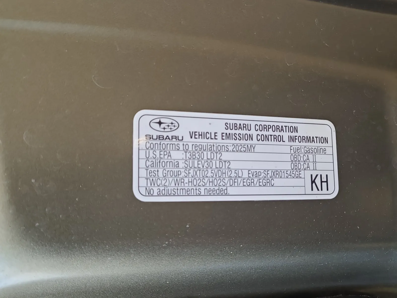 Emission Sticker Photo