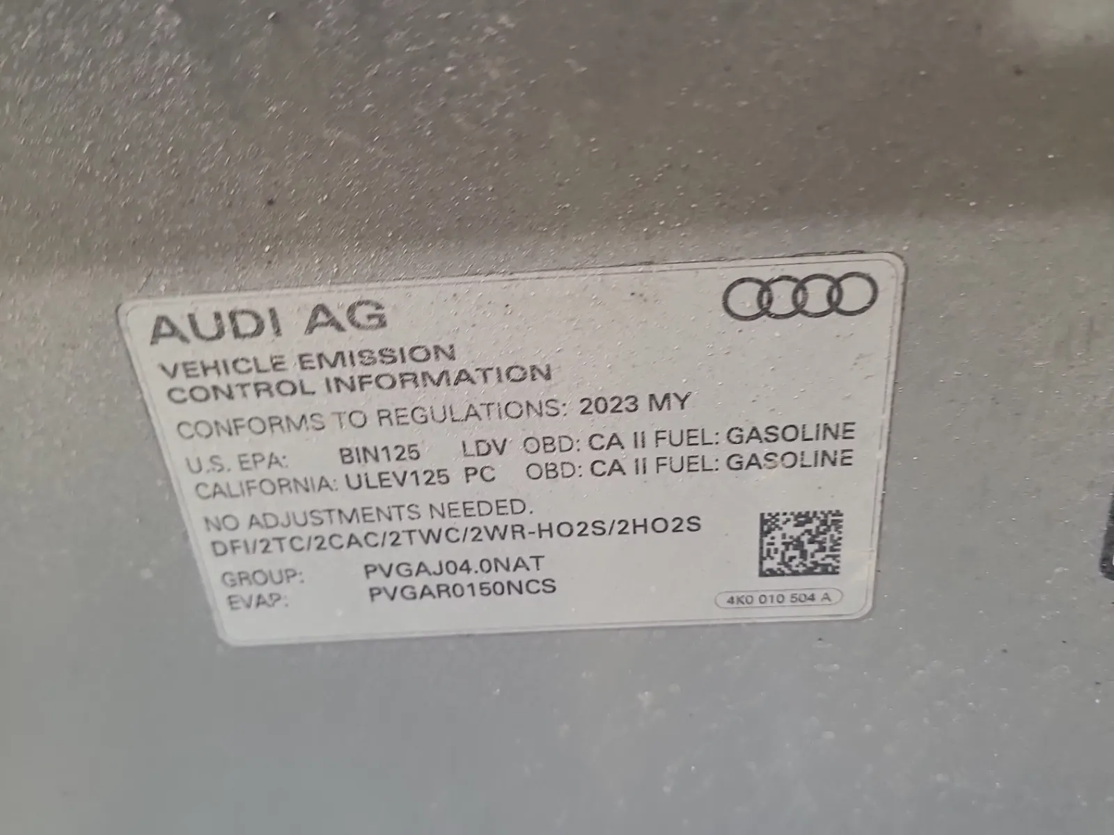 Emission Sticker Photo