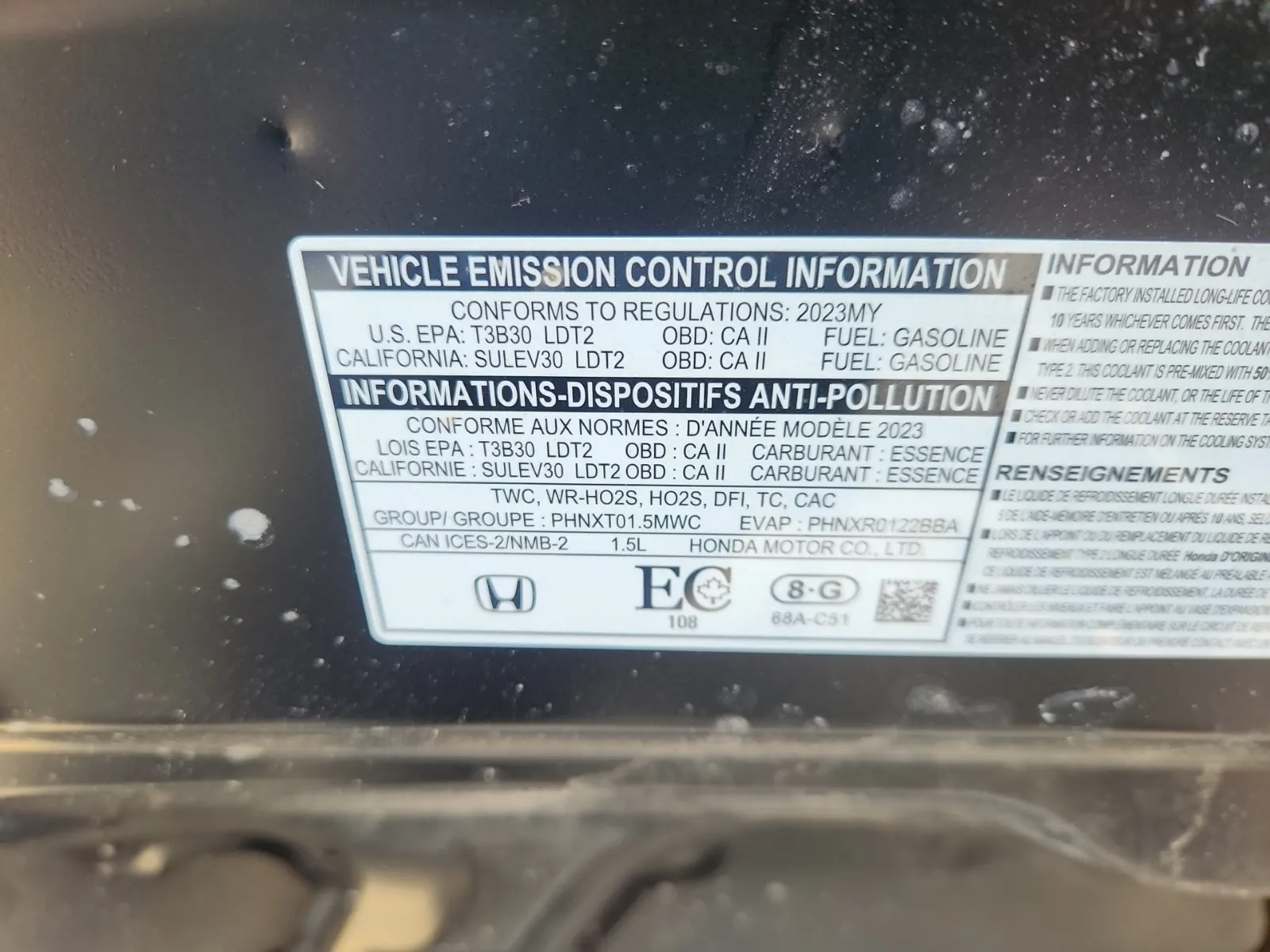 Emission Sticker Photo
