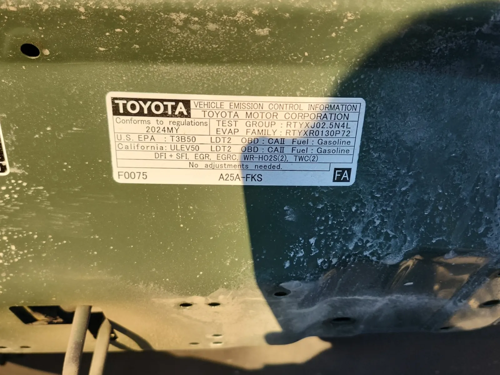 Emission Sticker Photo