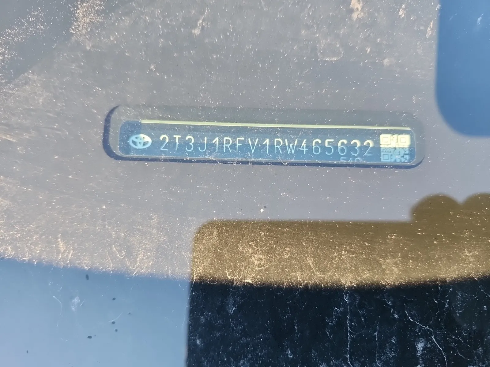 Dash VIN Plate Photo