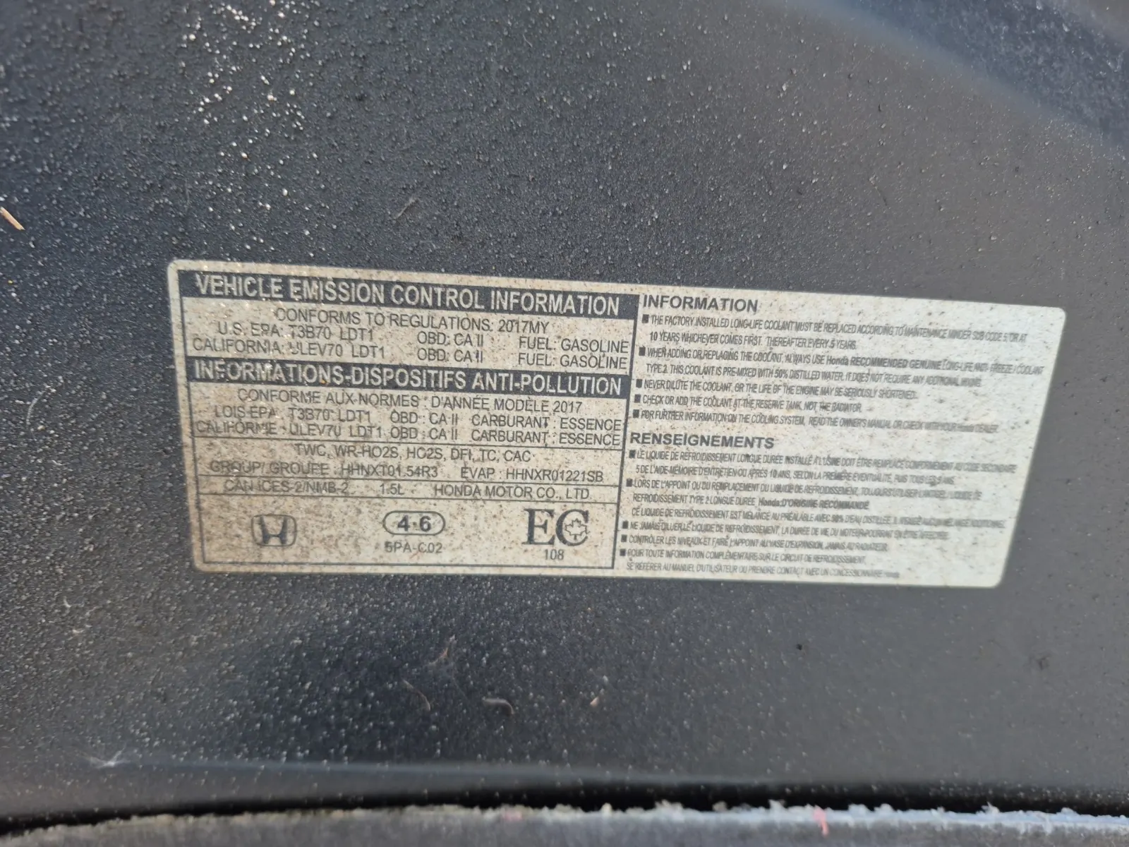 Emission Sticker Photo