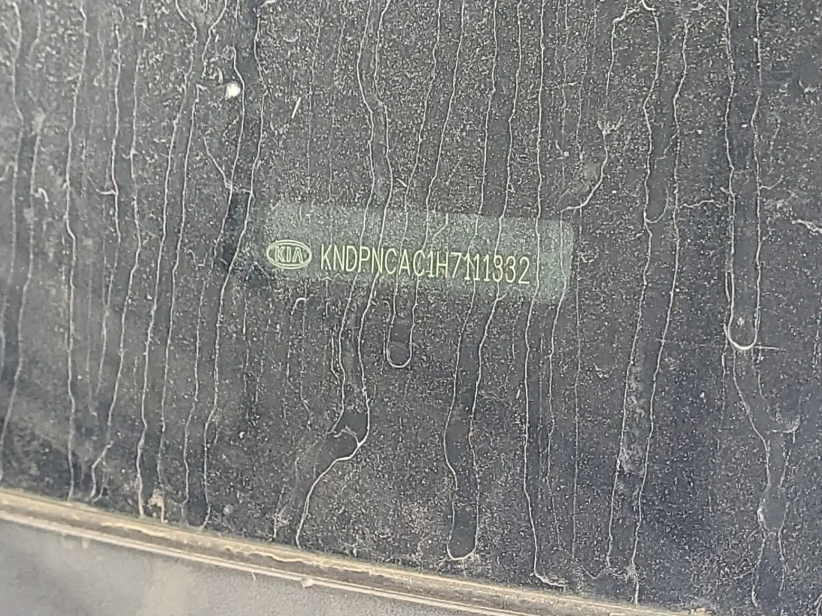 Dash VIN Plate Photo
