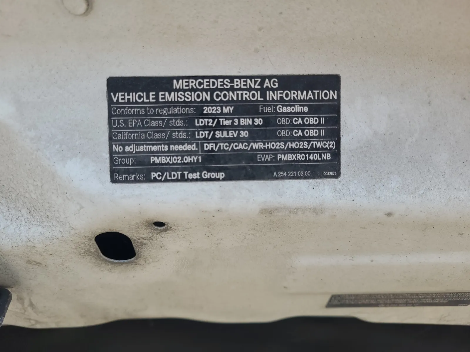 Emission Sticker Photo
