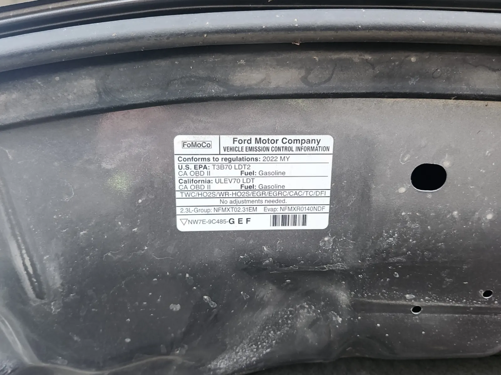 Emission Sticker Photo