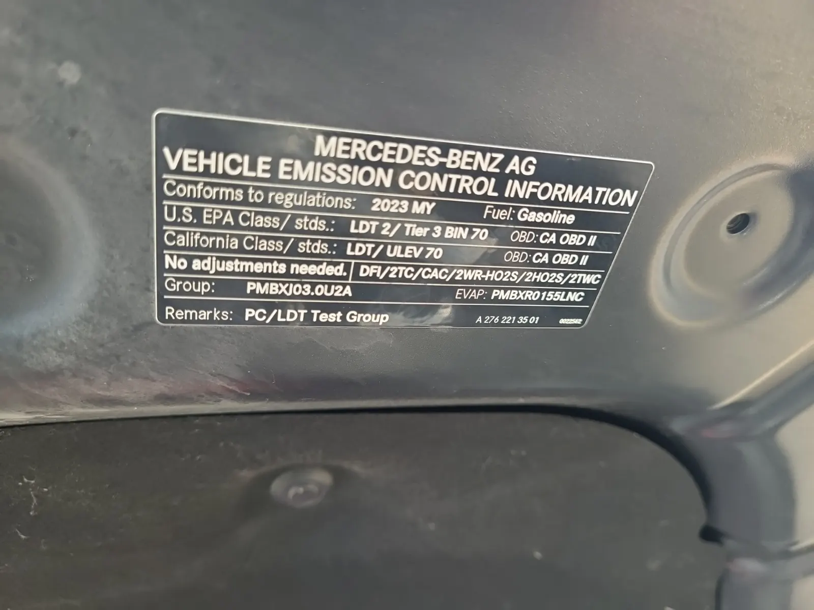 Emission Sticker Photo