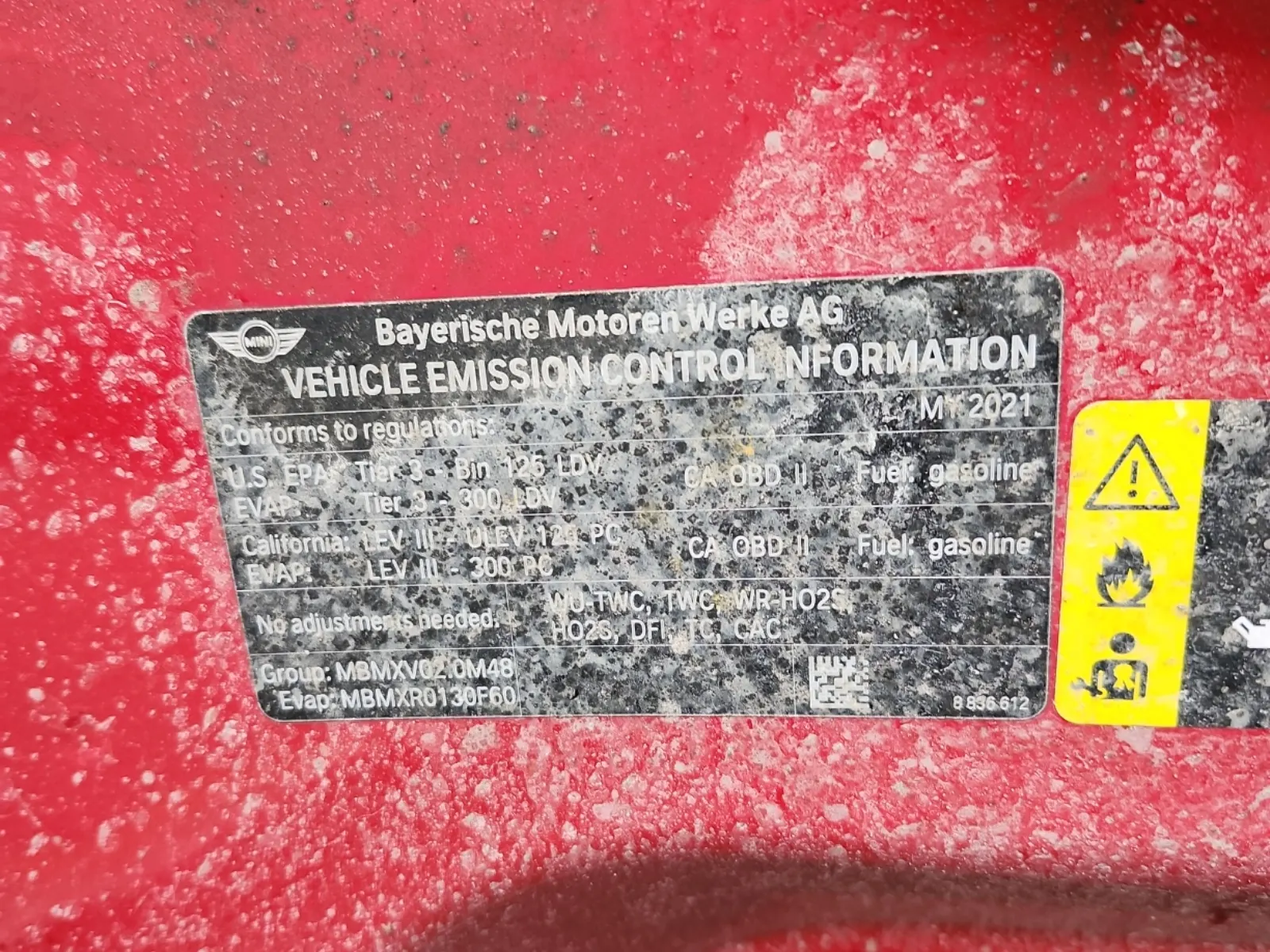 Emission Sticker Photo