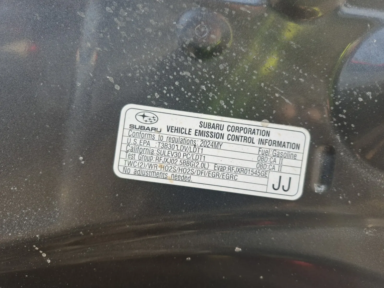 Emission Sticker Photo