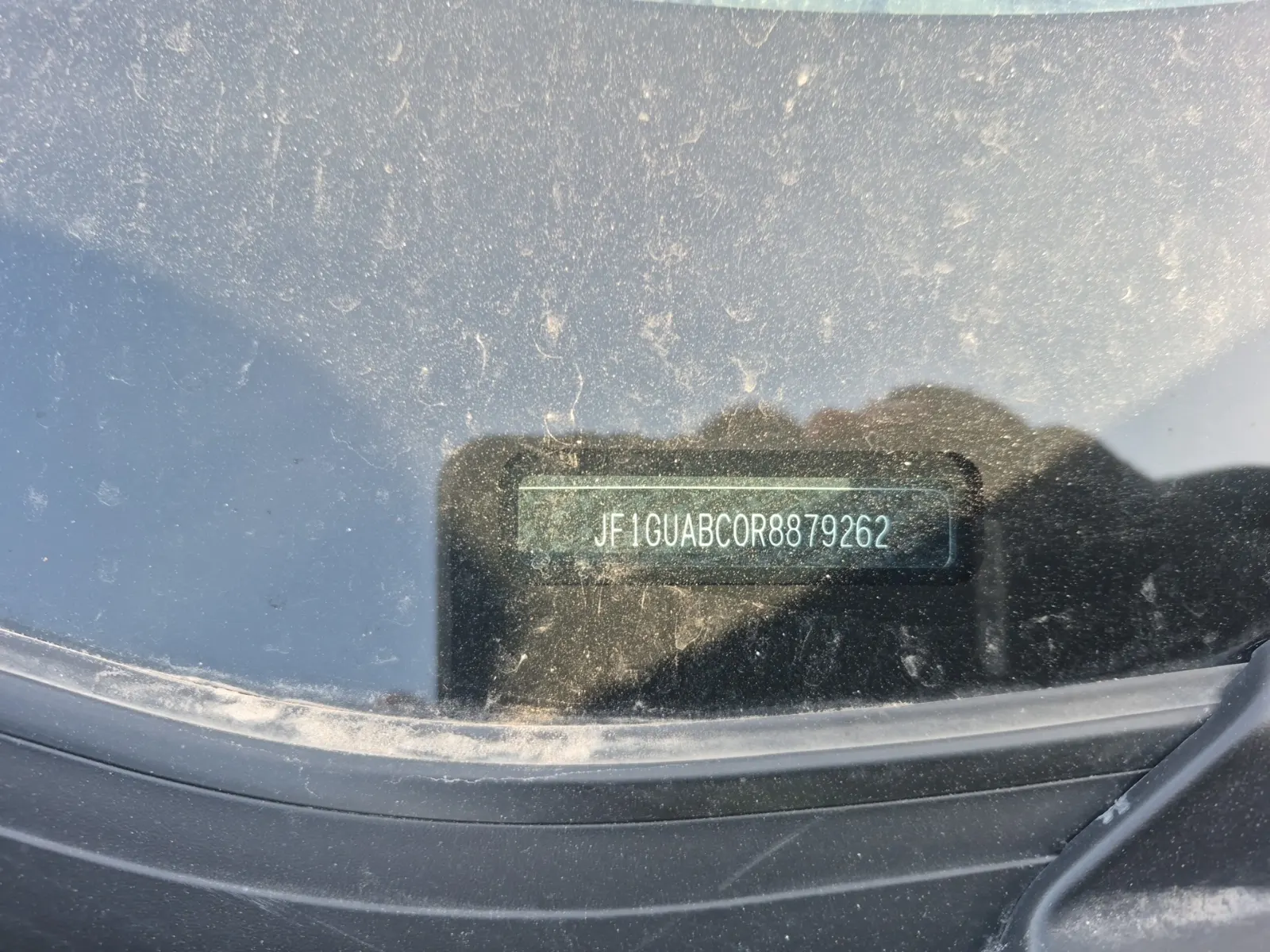 Dash VIN Plate Photo