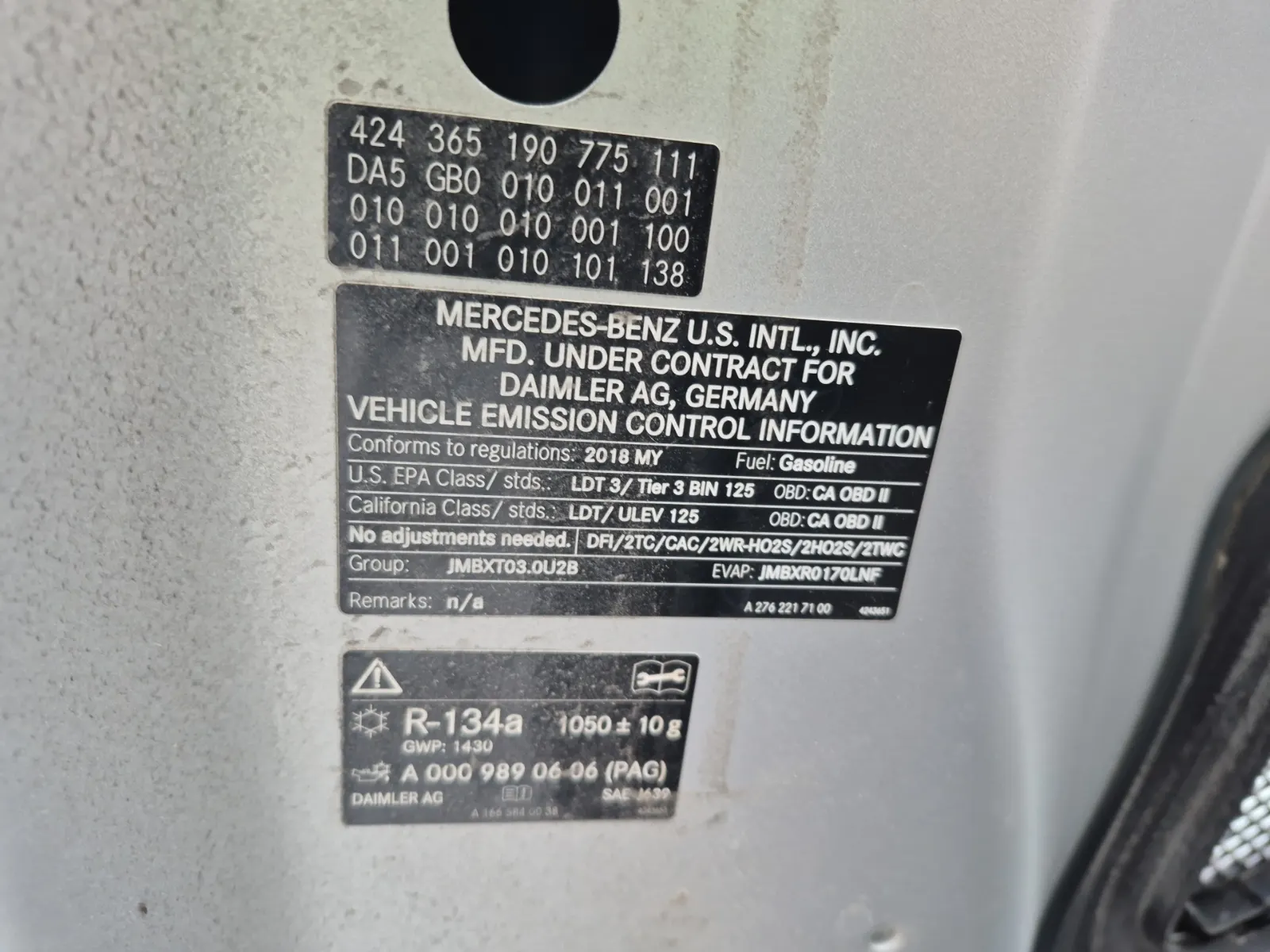 Emission Sticker Photo