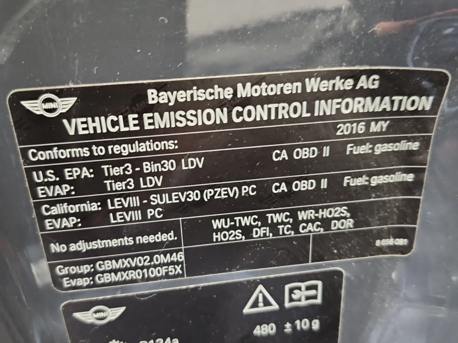 Emission Sticker Photo