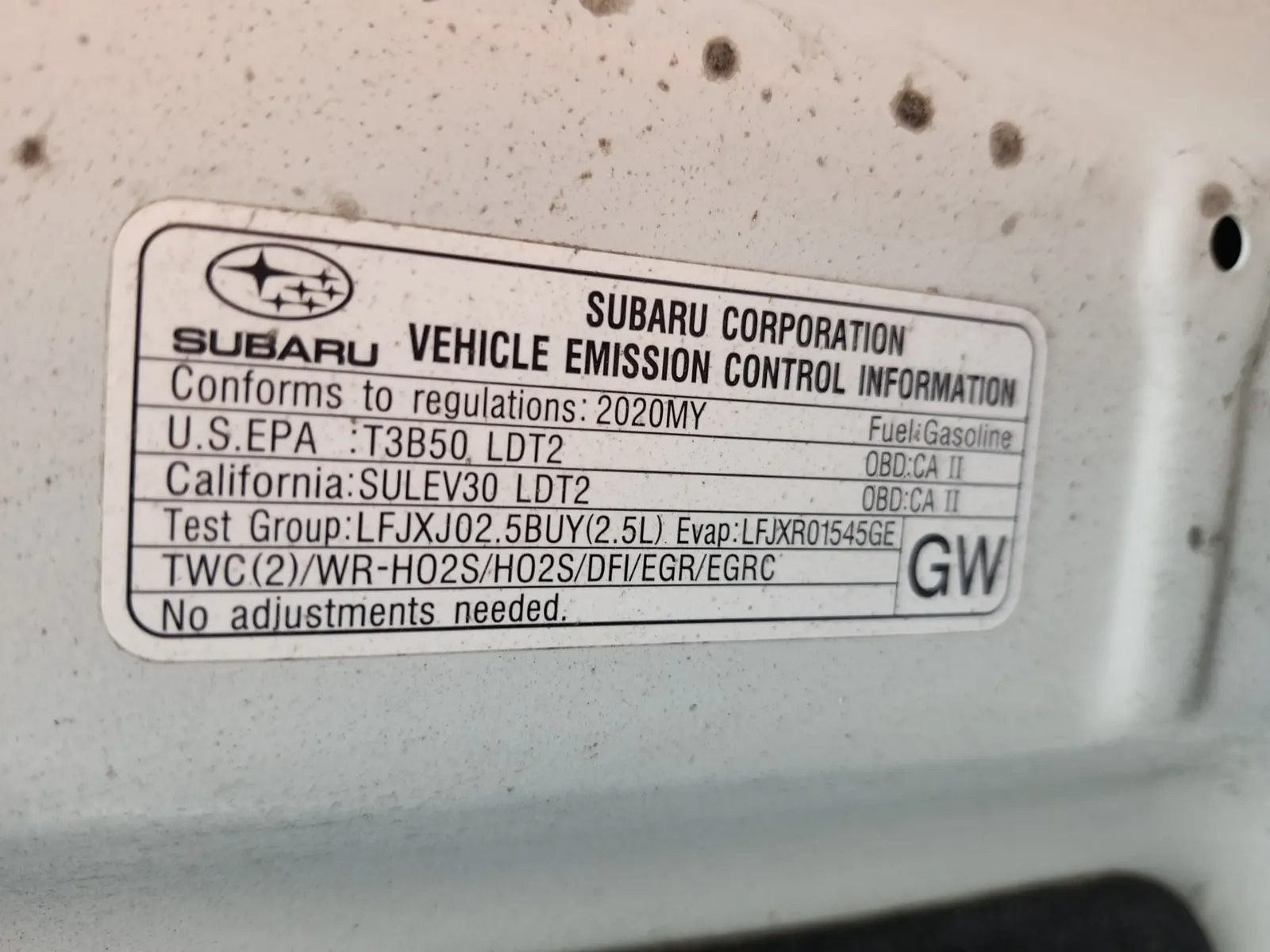 Emission Sticker Photo