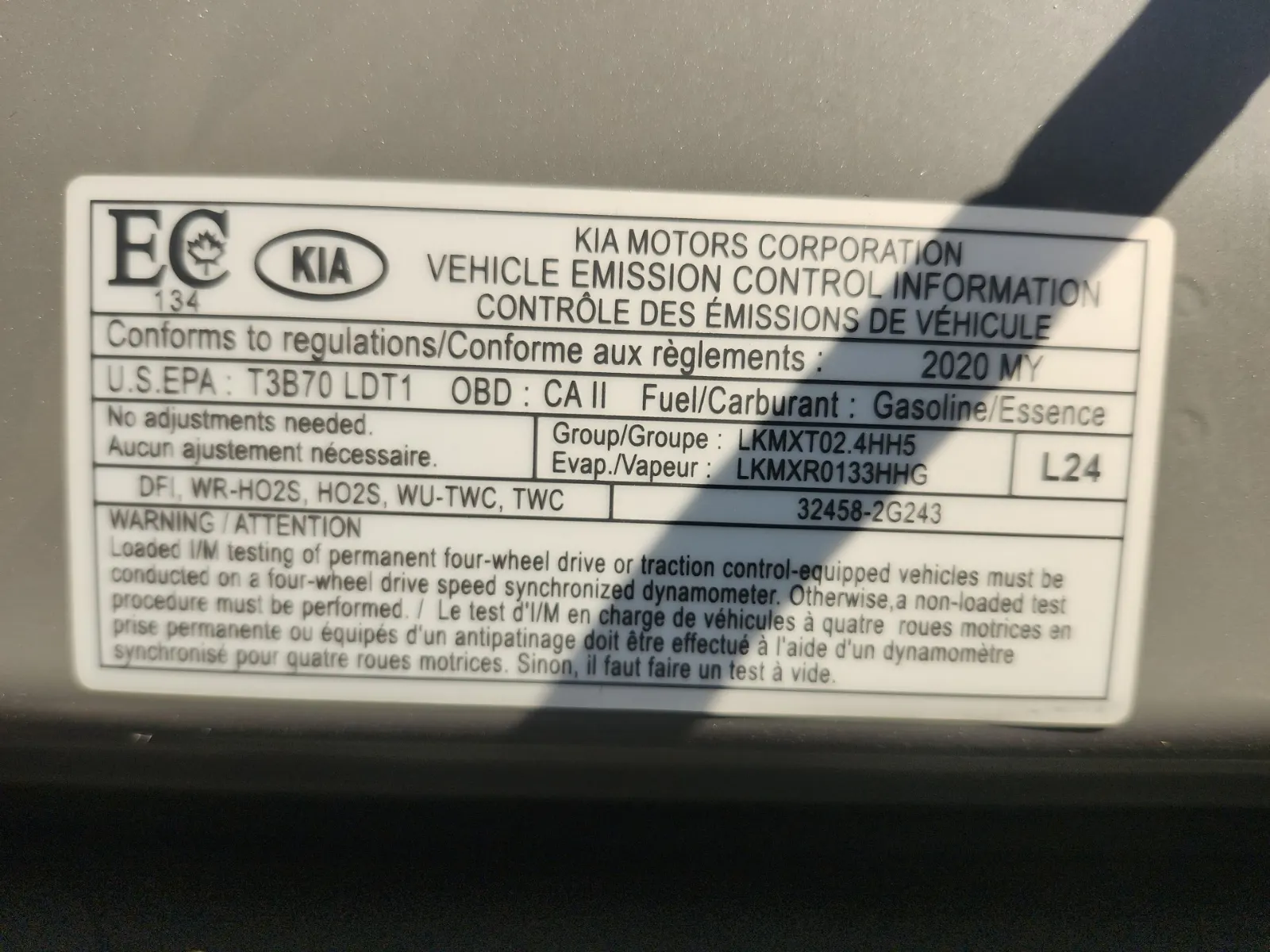 Emission Sticker Photo
