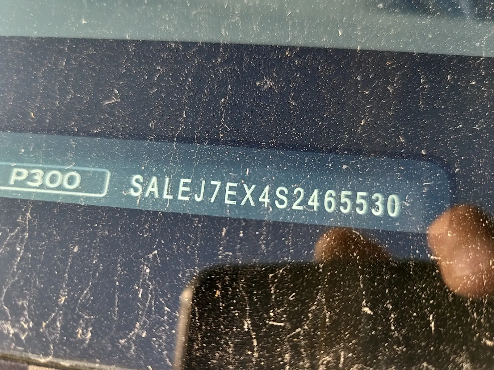 Dash VIN Plate Photo