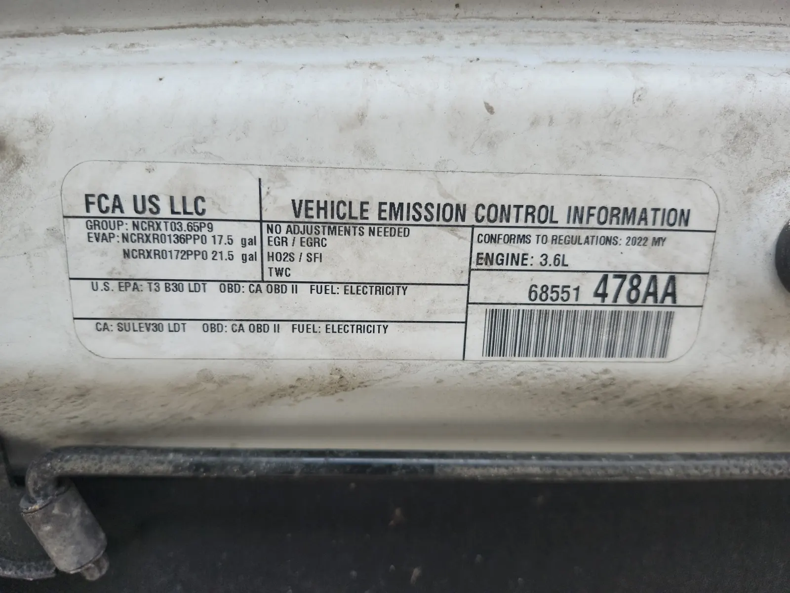 Emission Sticker Photo