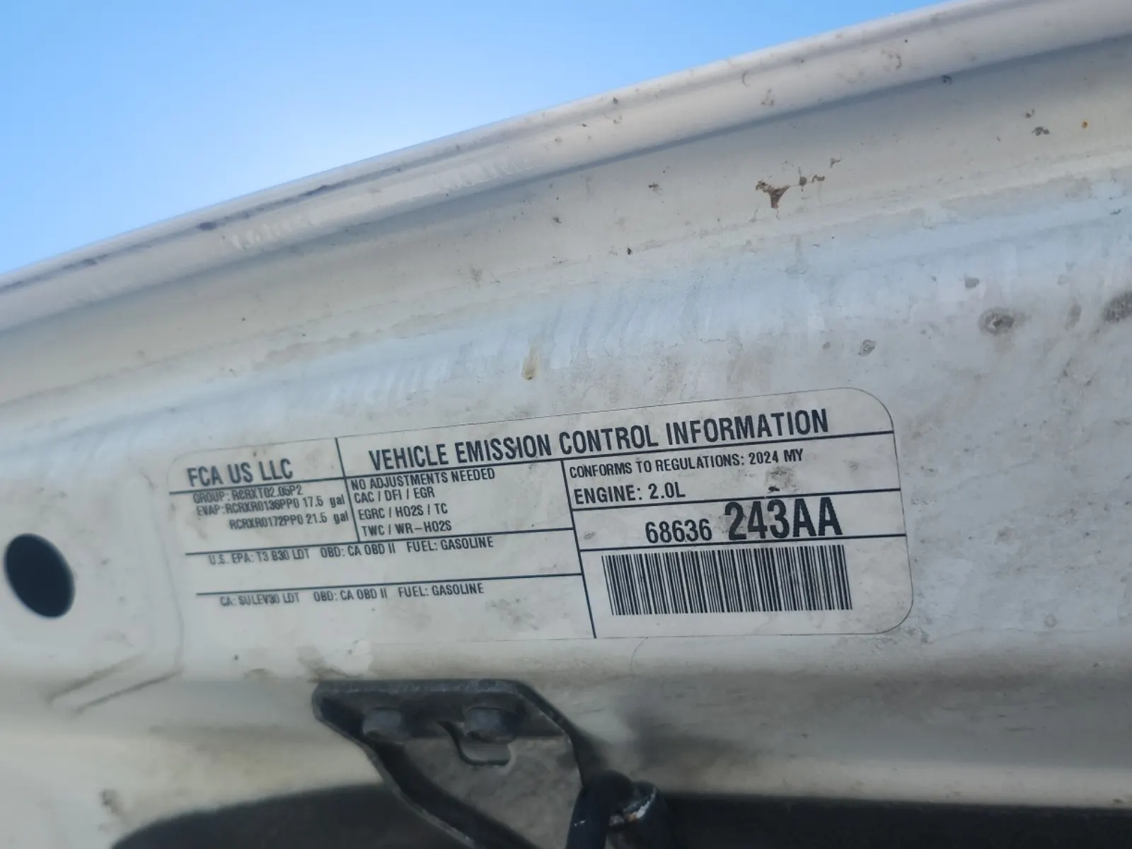 Emission Sticker Photo