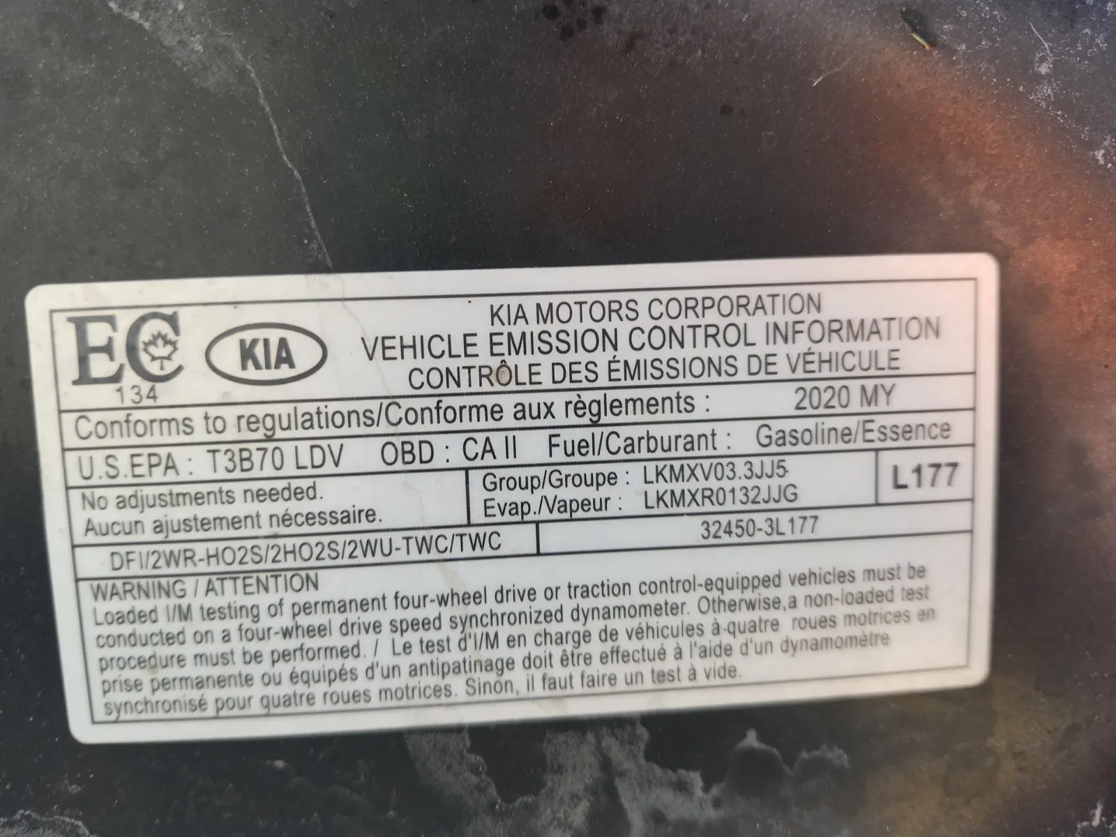 Emission Sticker Photo