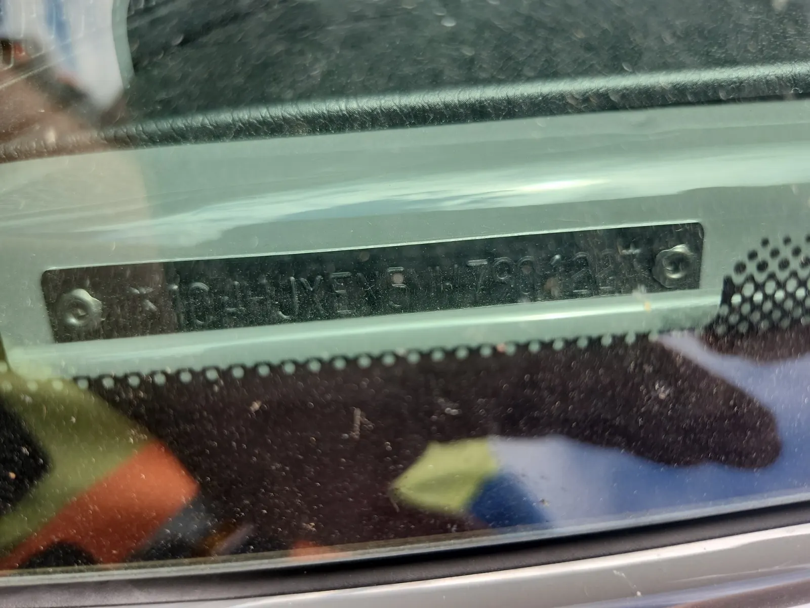 Dash VIN Plate Photo