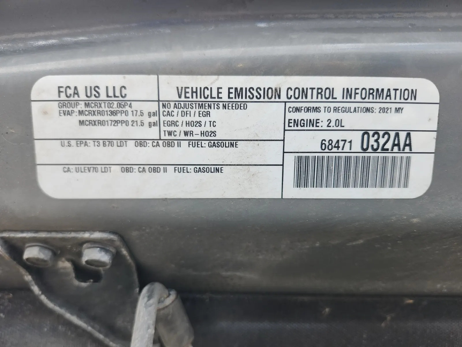 Emission Sticker Photo