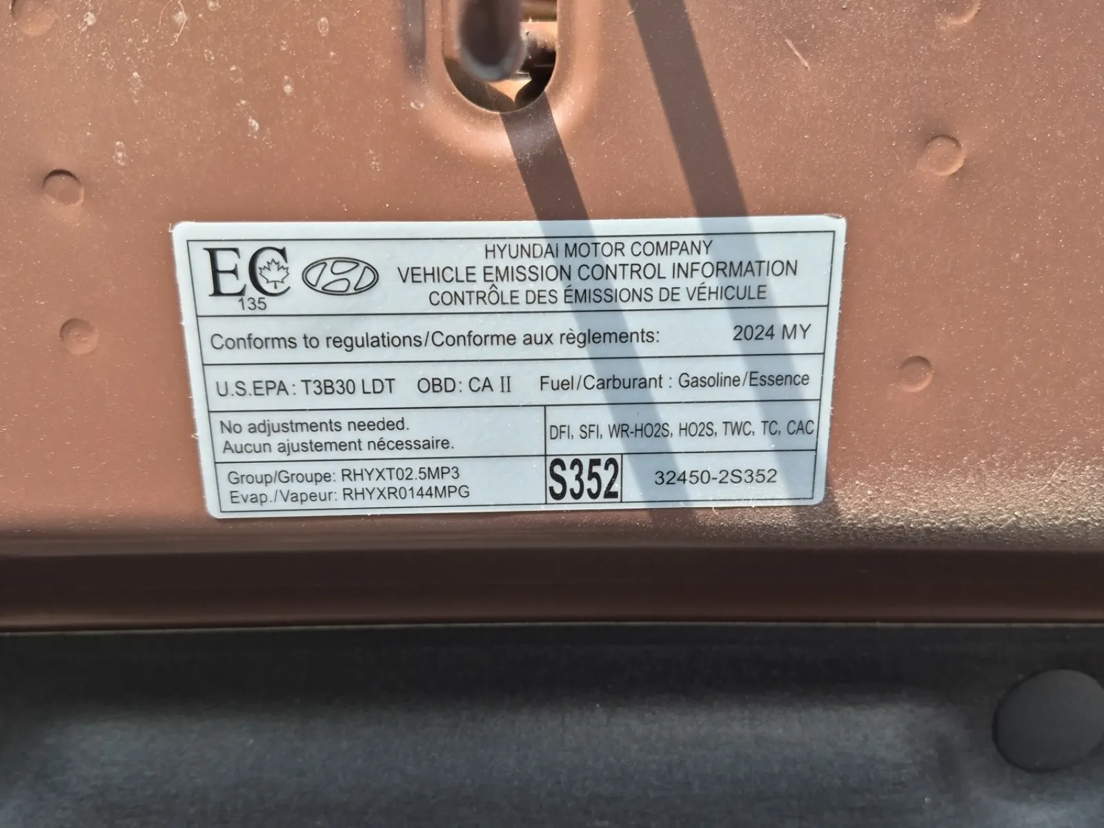 Emission Sticker Photo