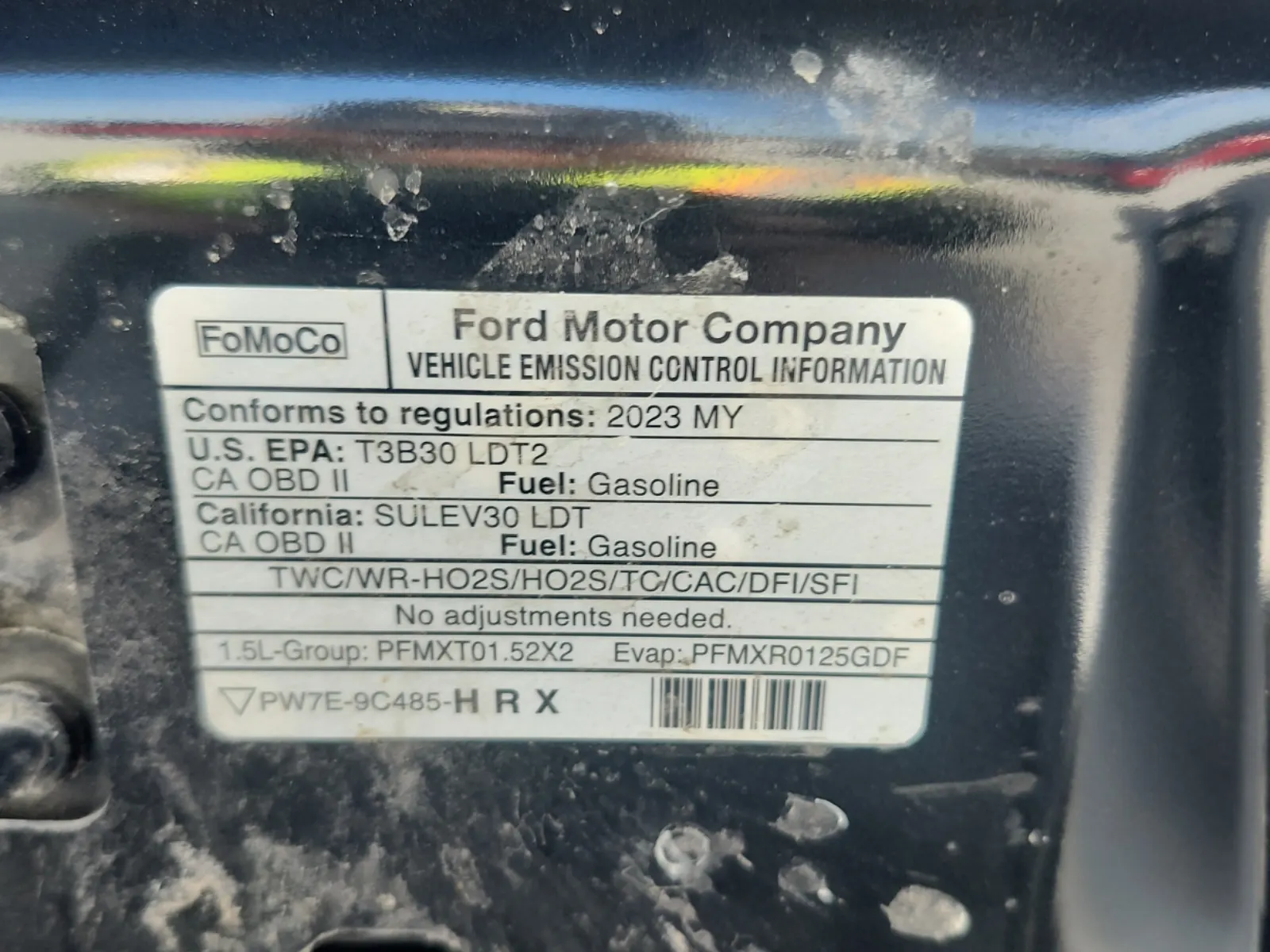 Emission Sticker Photo