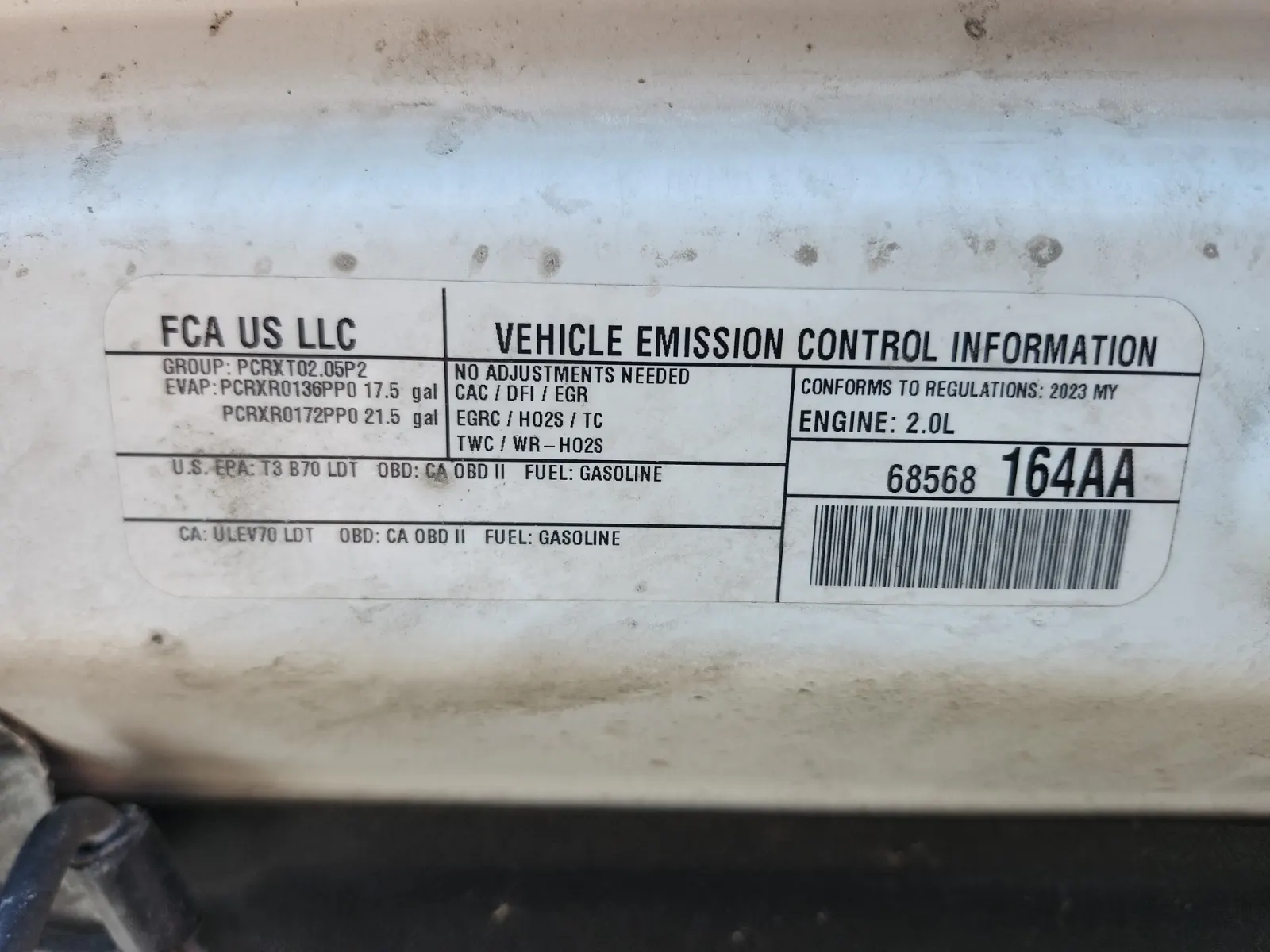 Emission Sticker Photo