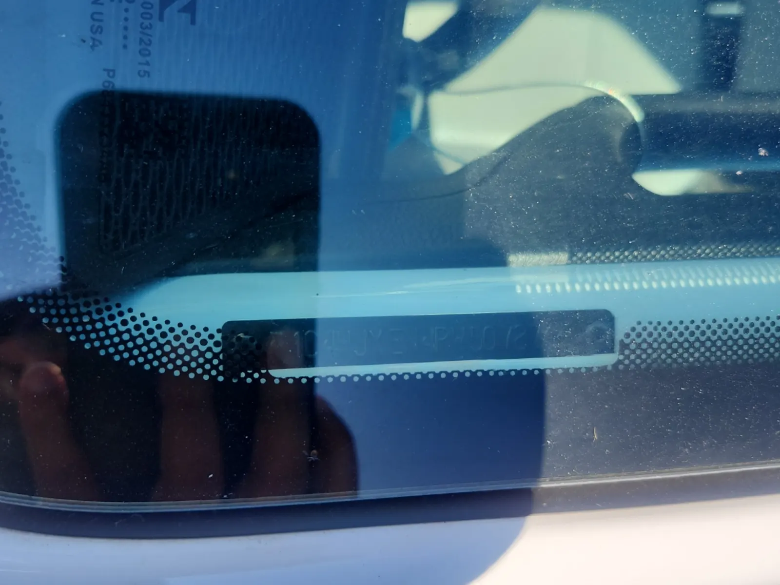 Dash VIN Plate Photo