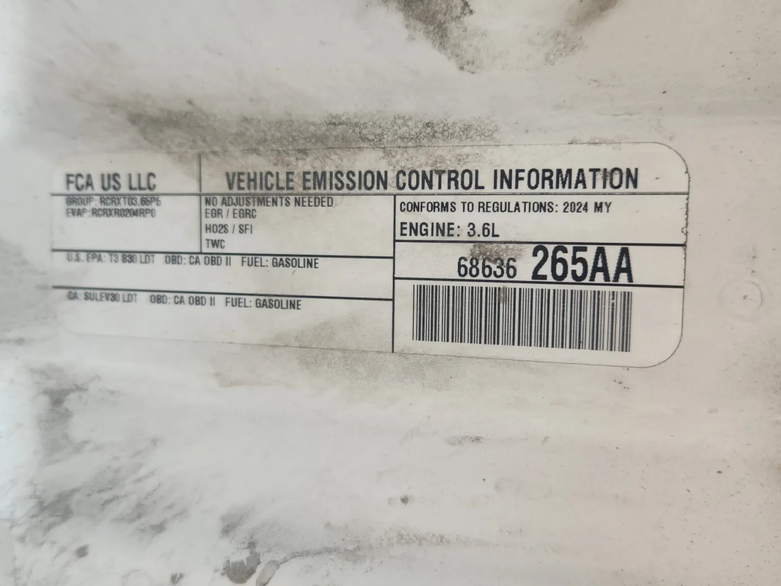 Emission Sticker Photo