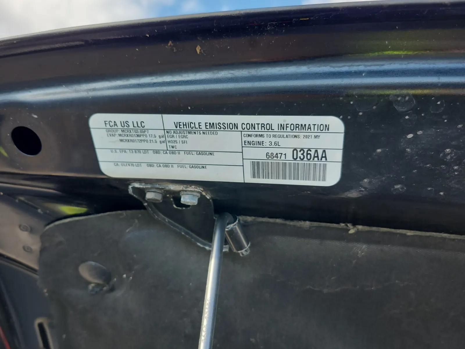 Emission Sticker Photo