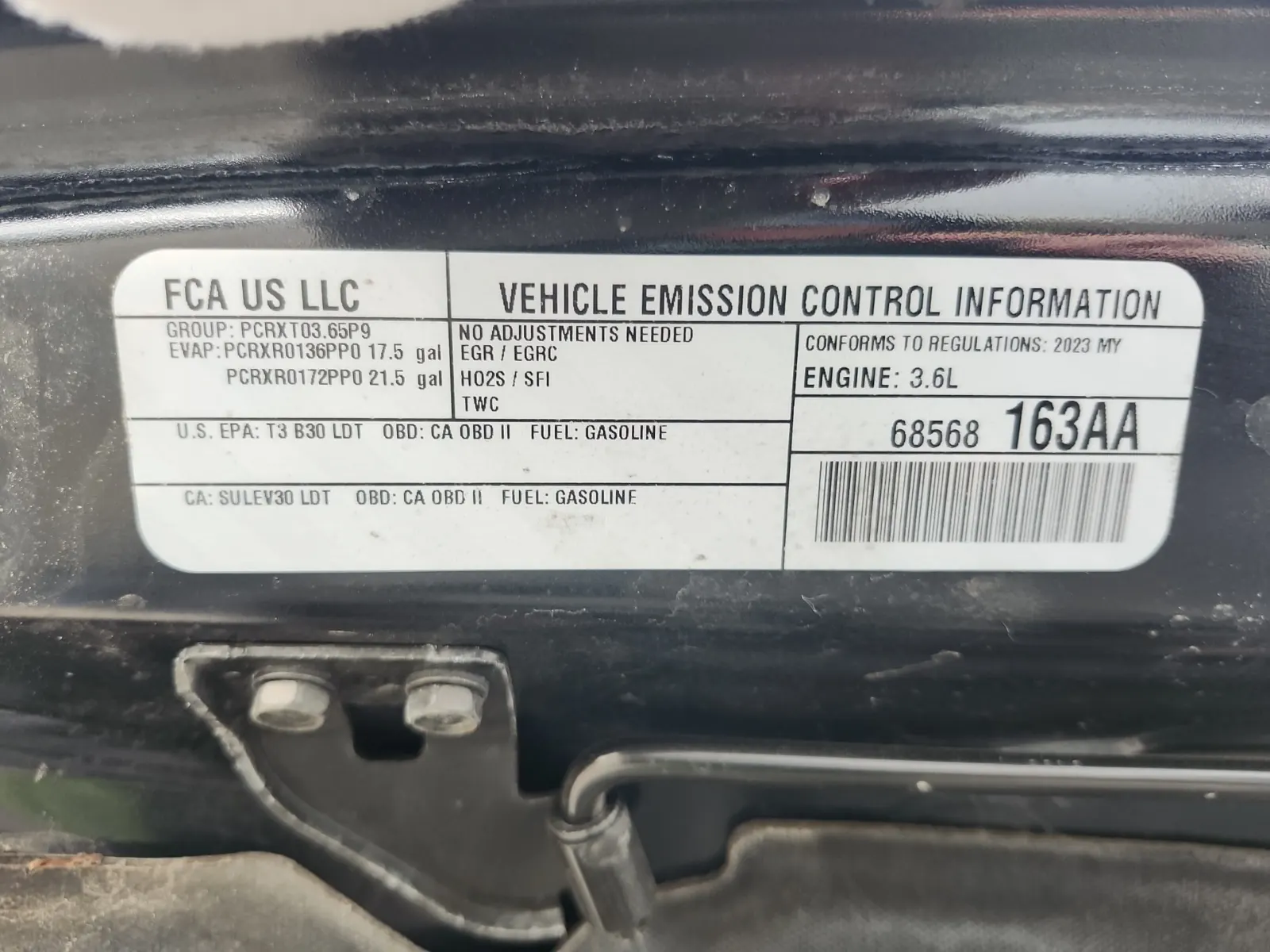 Emission Sticker Photo