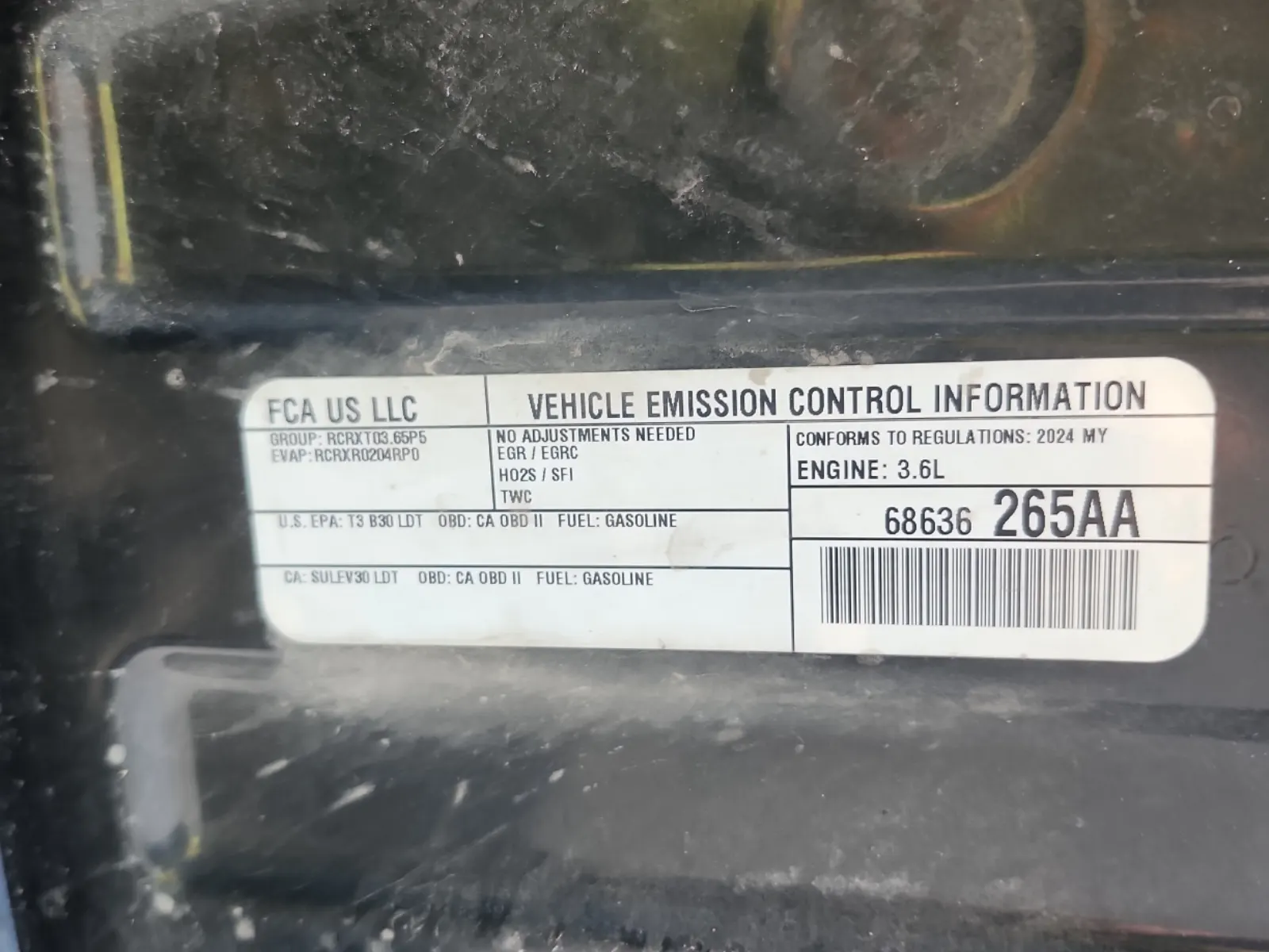 Emission Sticker Photo