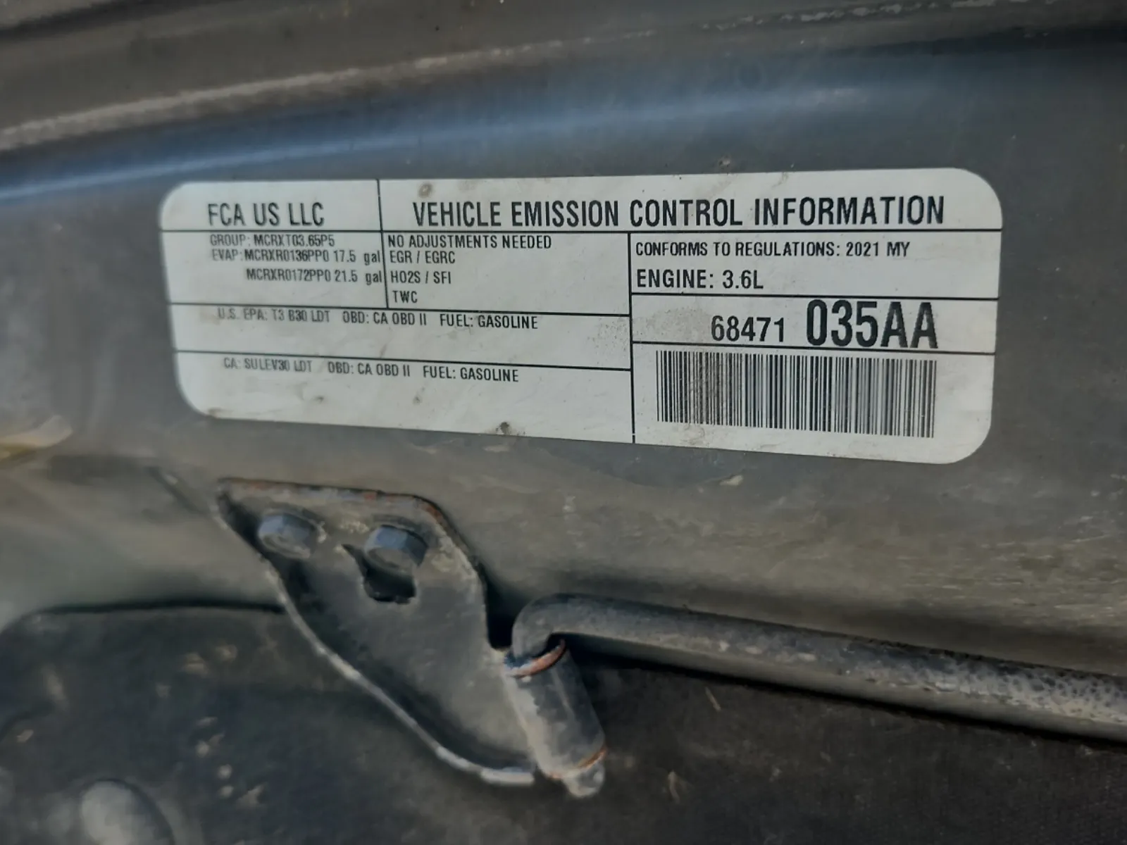 Emission Sticker Photo