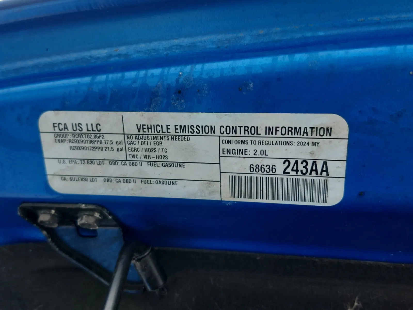 Emission Sticker Photo
