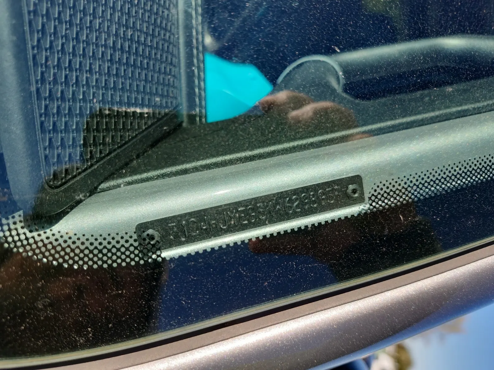 Dash VIN Plate Photo