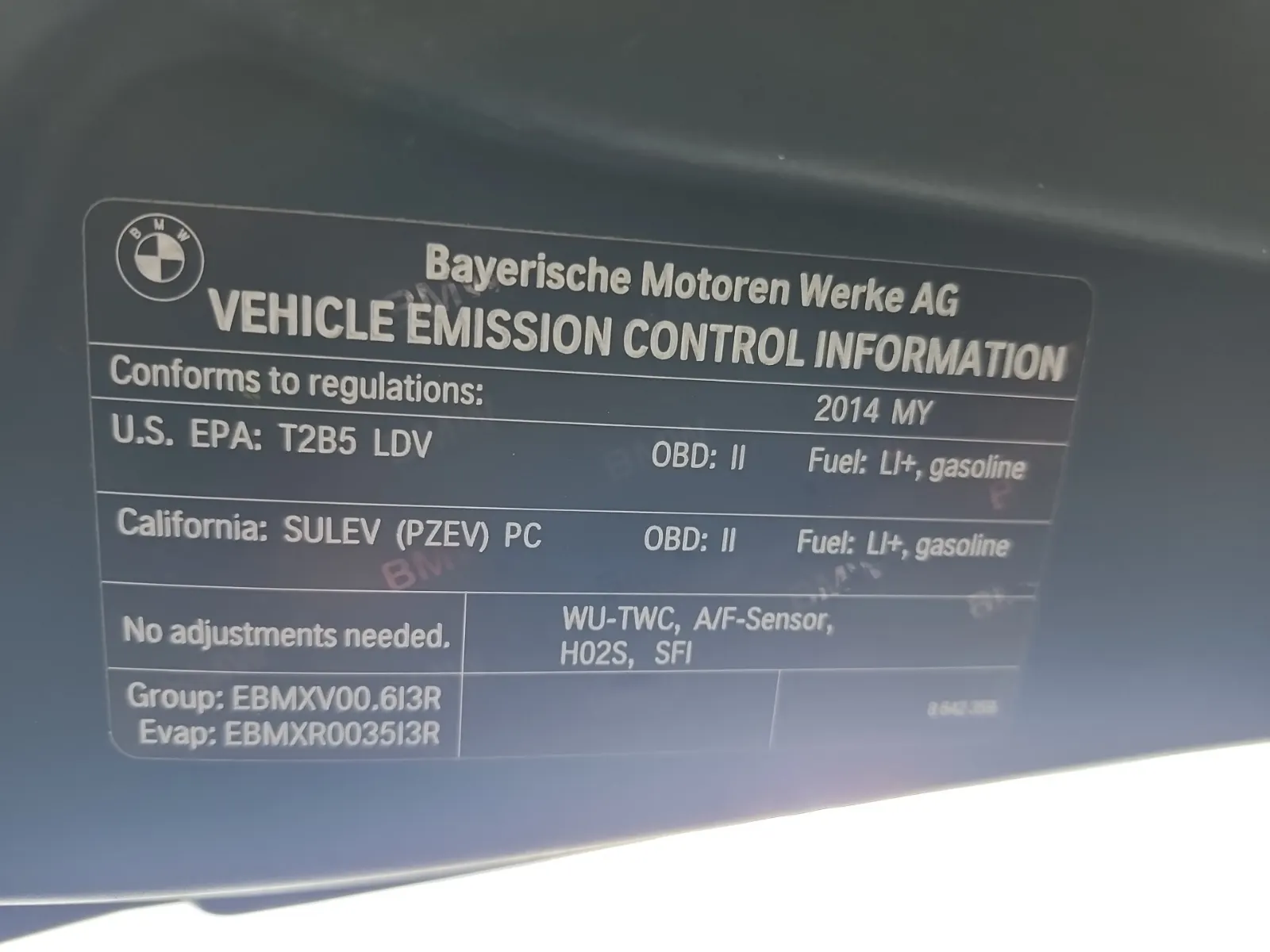 Emission Sticker Photo