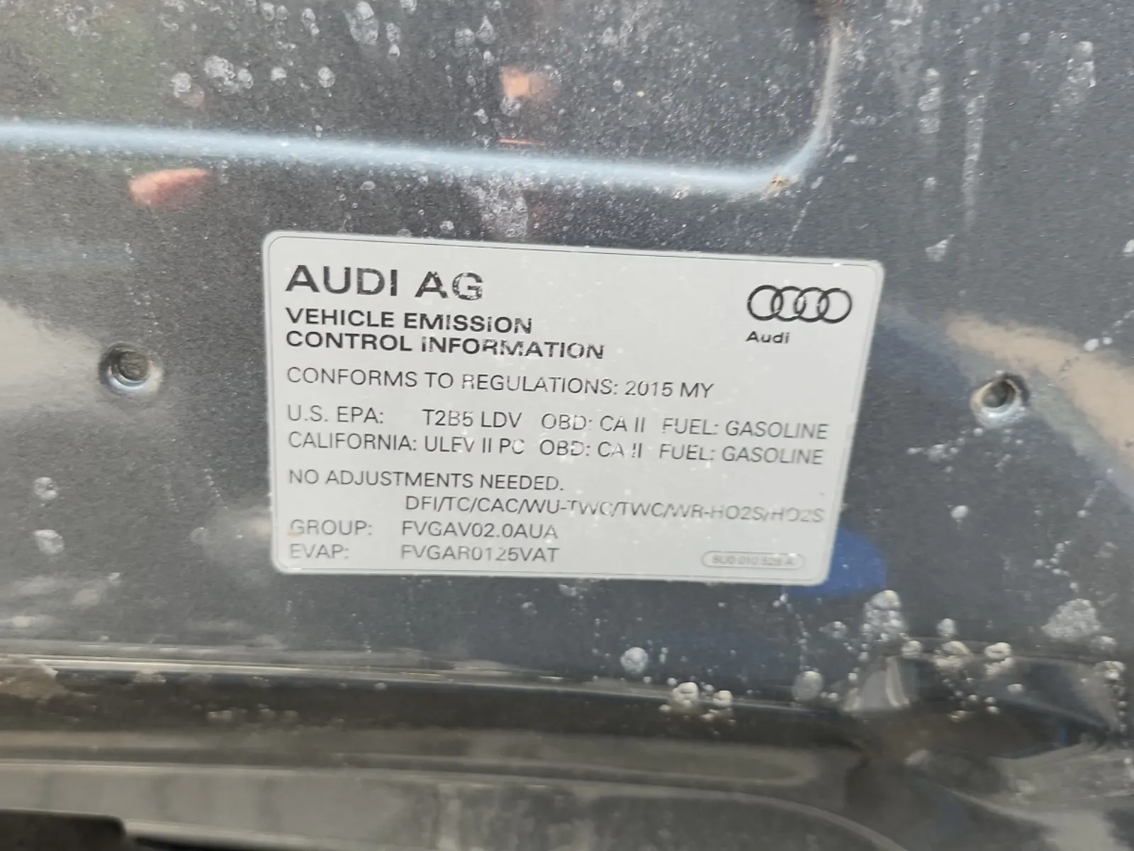 Emission Sticker Photo