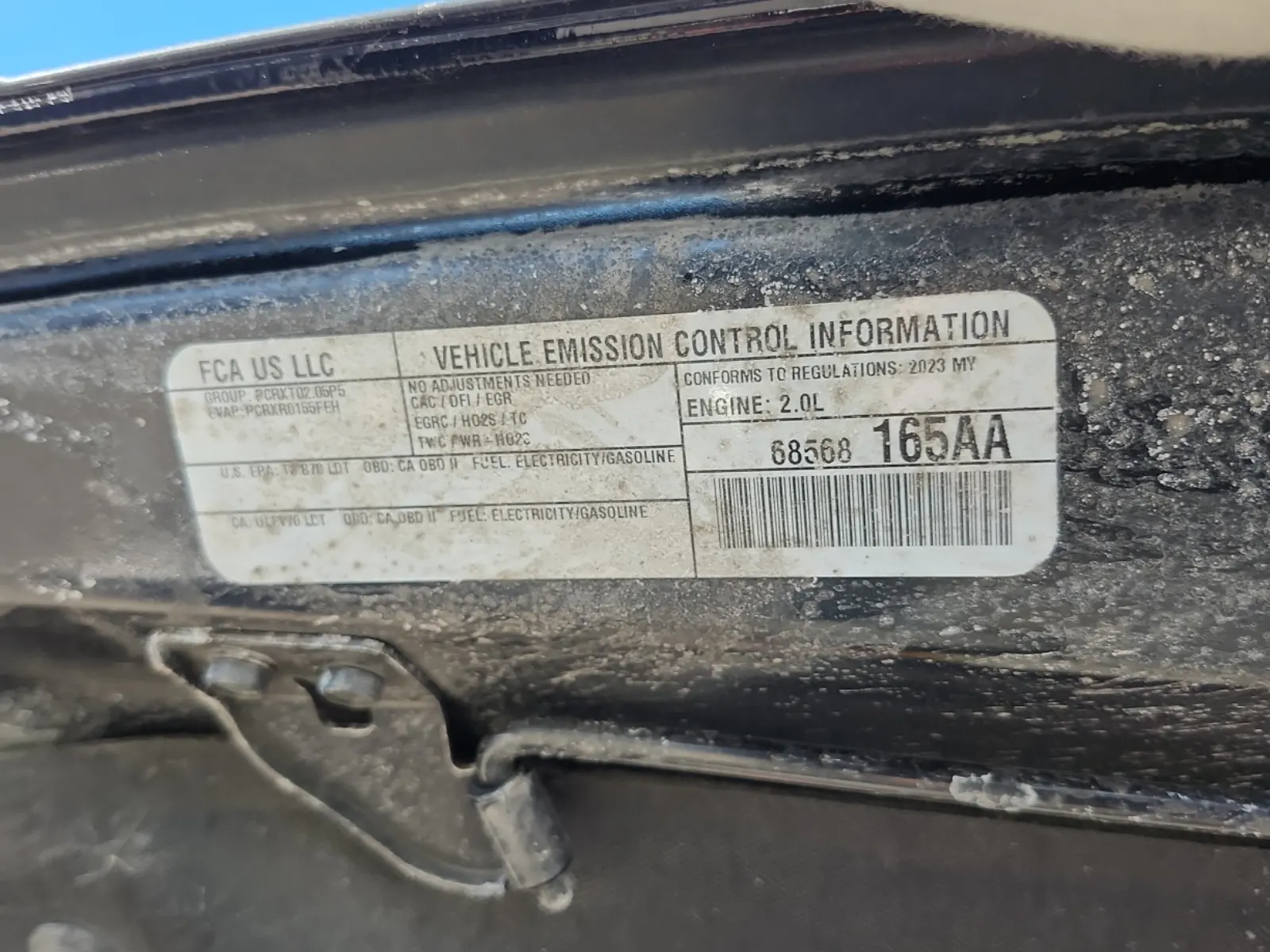 Emission Sticker Photo
