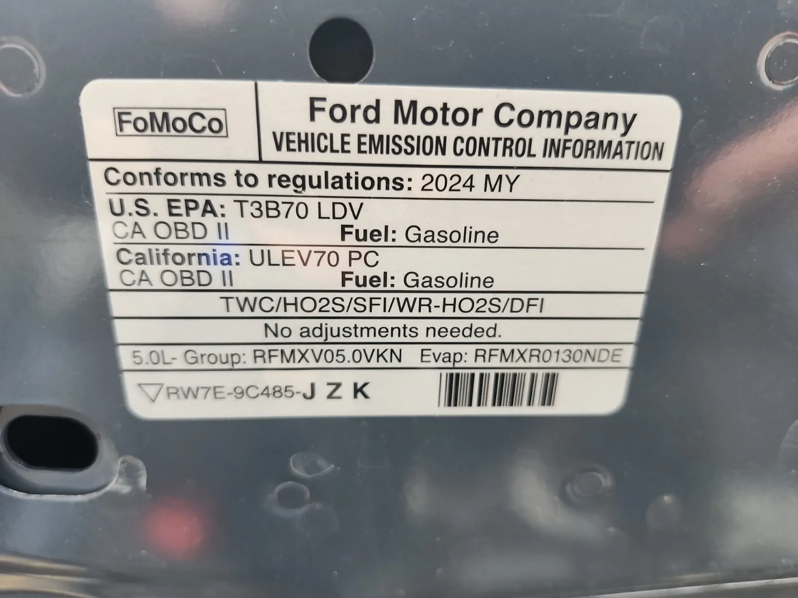 Emission Sticker Photo